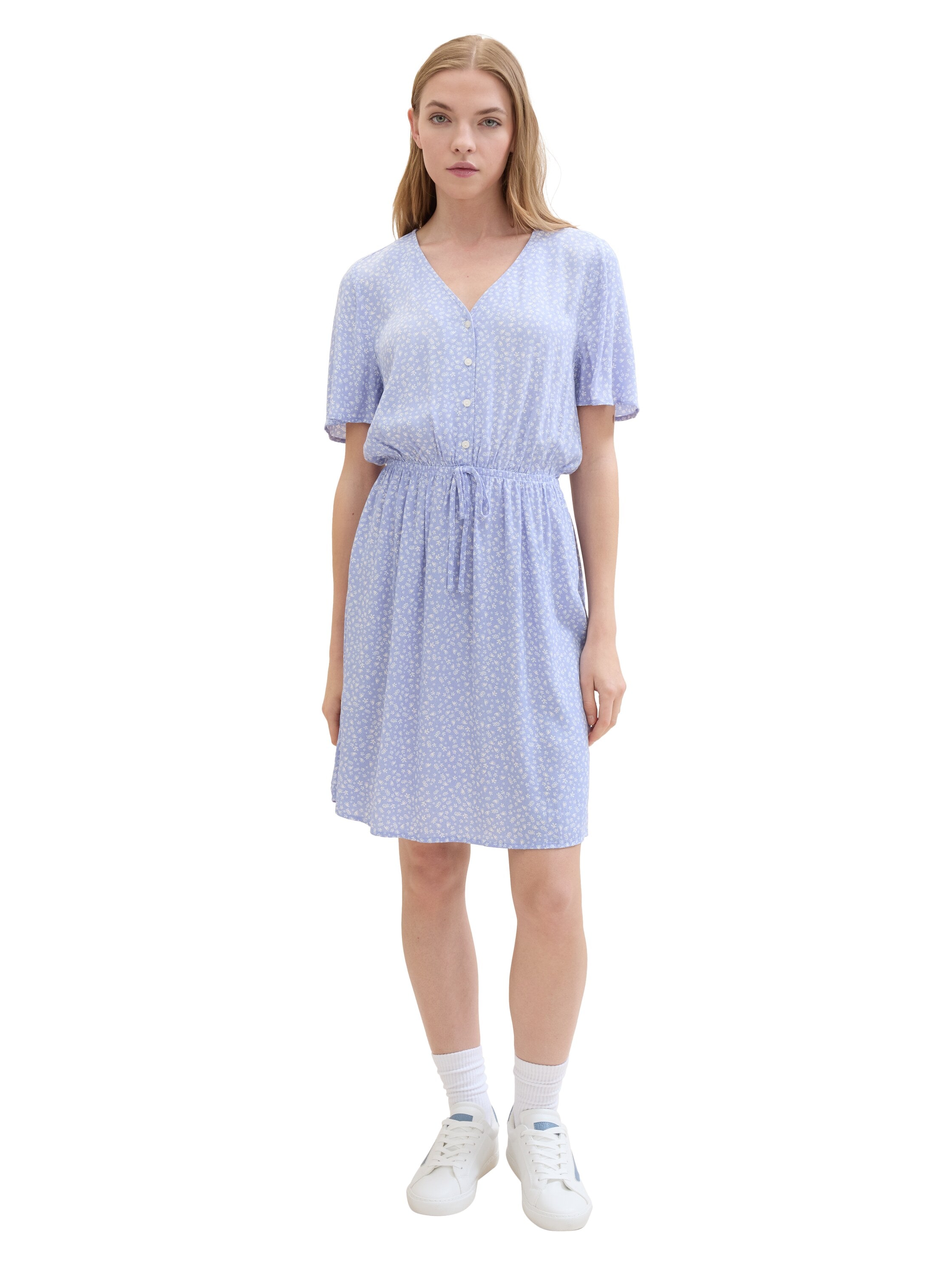 TOM TAILOR Denim Midikleid, mit Allover-Print