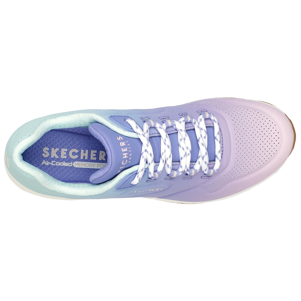 Skechers Sneaker »UNO 2 OMBRE AWAY«, in leuchtender Farbkombi, Freizeitschuh, Halbschuh, Schnürschuh