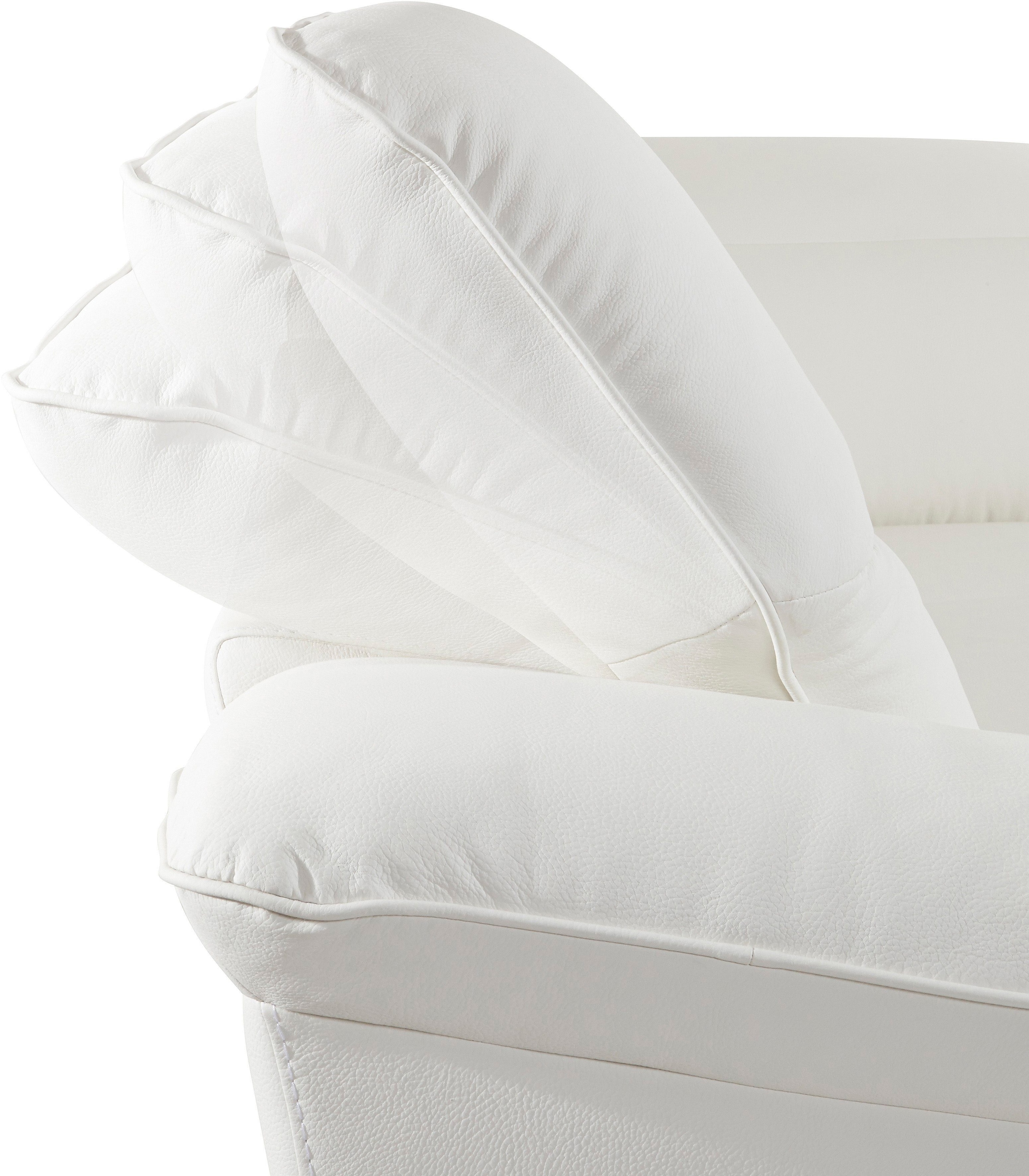 COTTA Polstergarnitur »Teresa L-Form«, (Set), Set bestehend aus: Ecksofa mit Kopfteilverstellung & Hocker