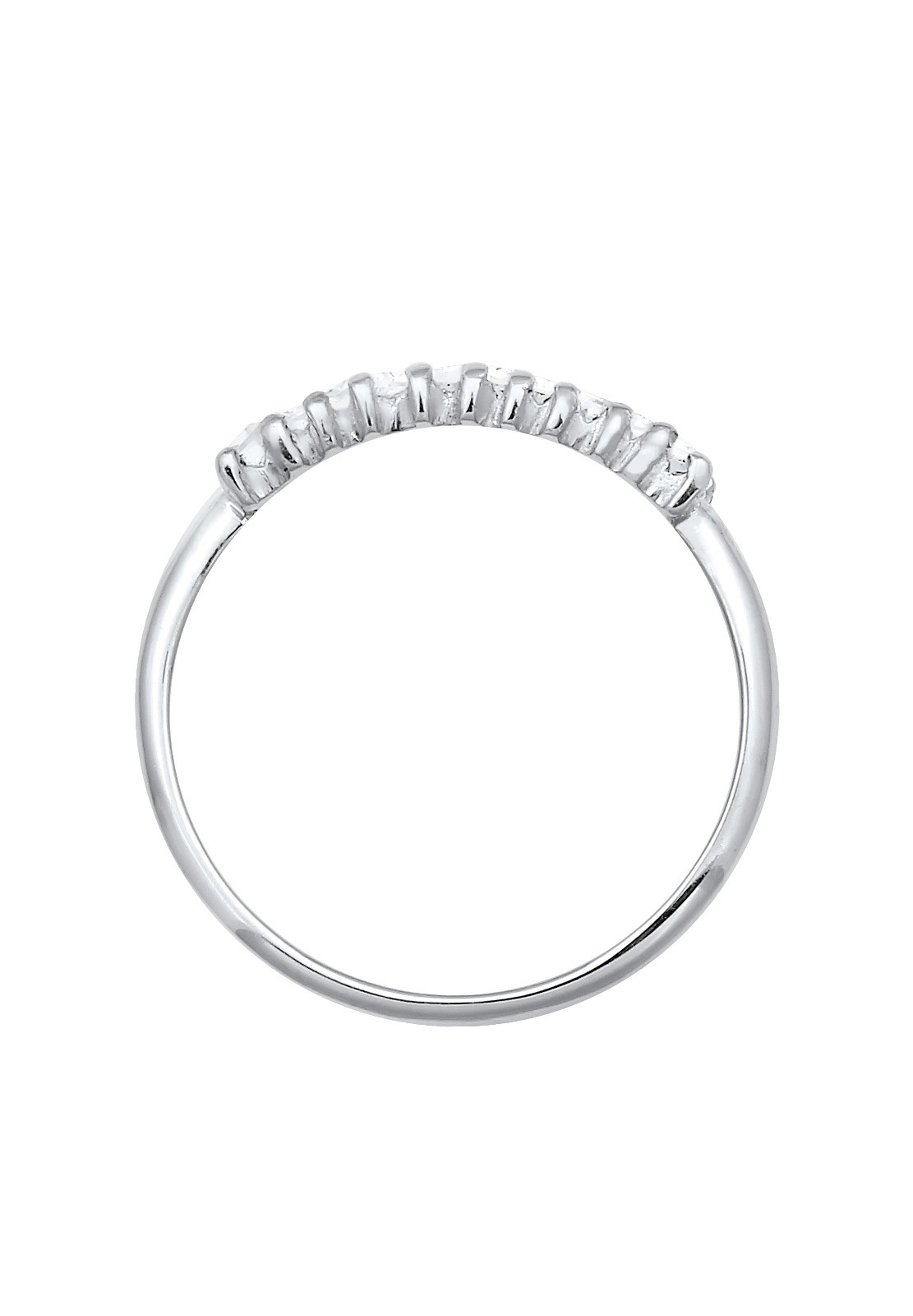 Elli Premium Fingerring »Bandring Geo Rechteck Topas Edelstein 925er Silber«