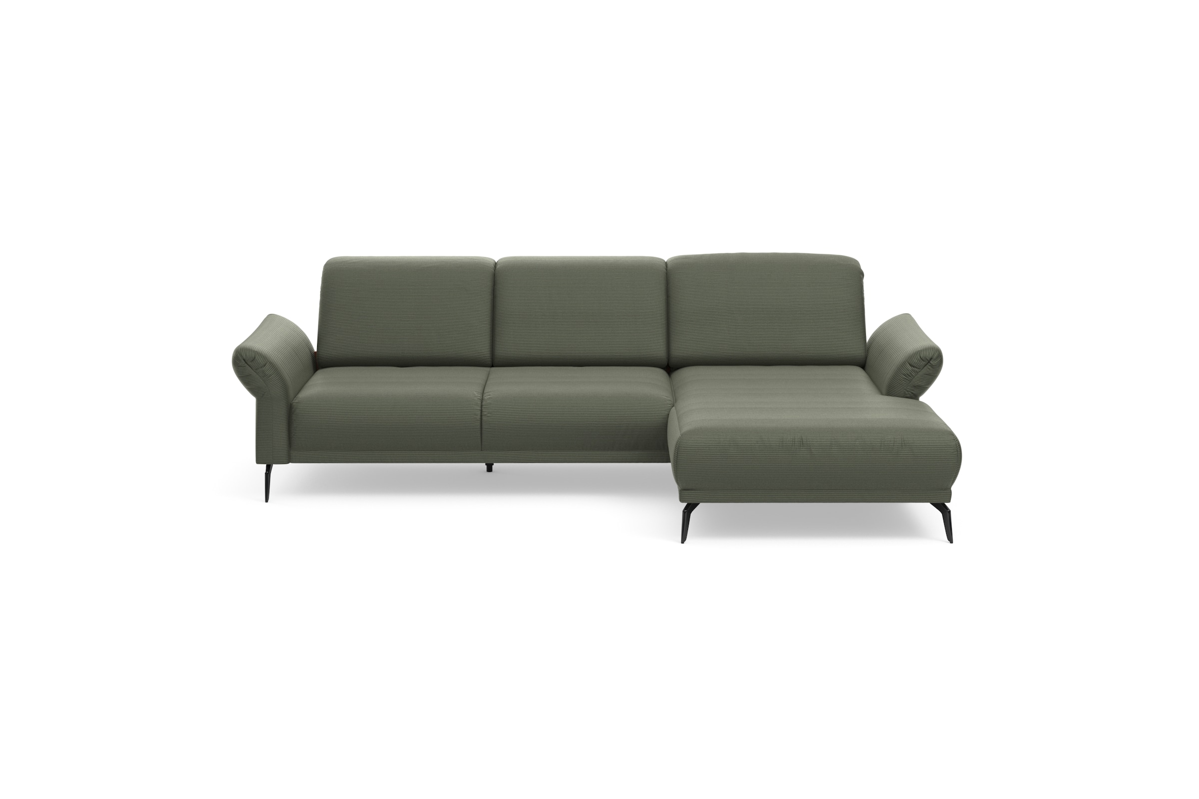 INOSIGN Ecksofa »Coco L-Form«, Sitztiefen-, Arm- und Kopfteilverstellung, Cord-Bezug, Fußhöhe 15 cm