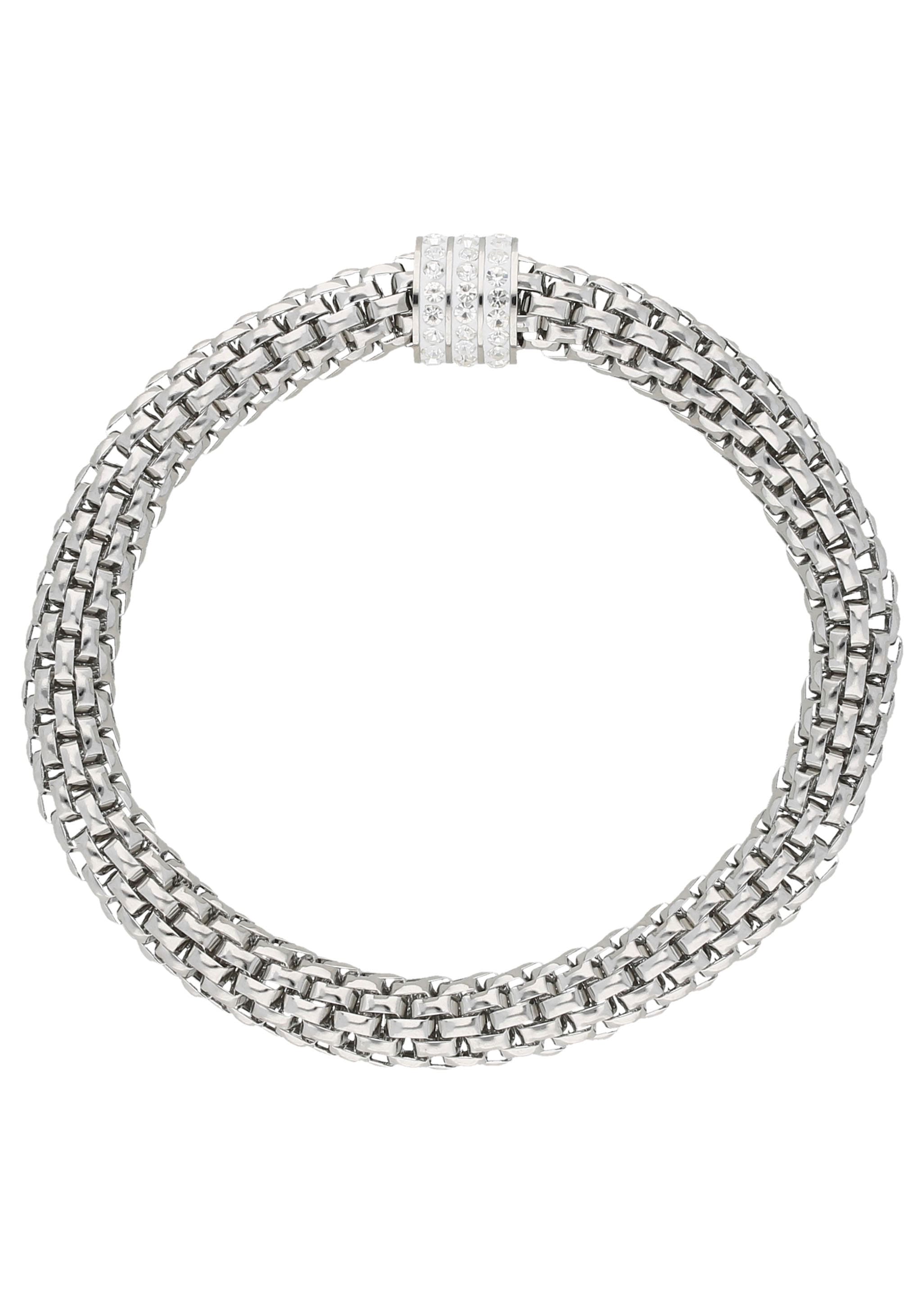 Firetti Armband »Schmuck Geschenk, Meshkette mit Rondell«, mit  Kristallstein im Online-Shop kaufen | Edelstahlarmbänder