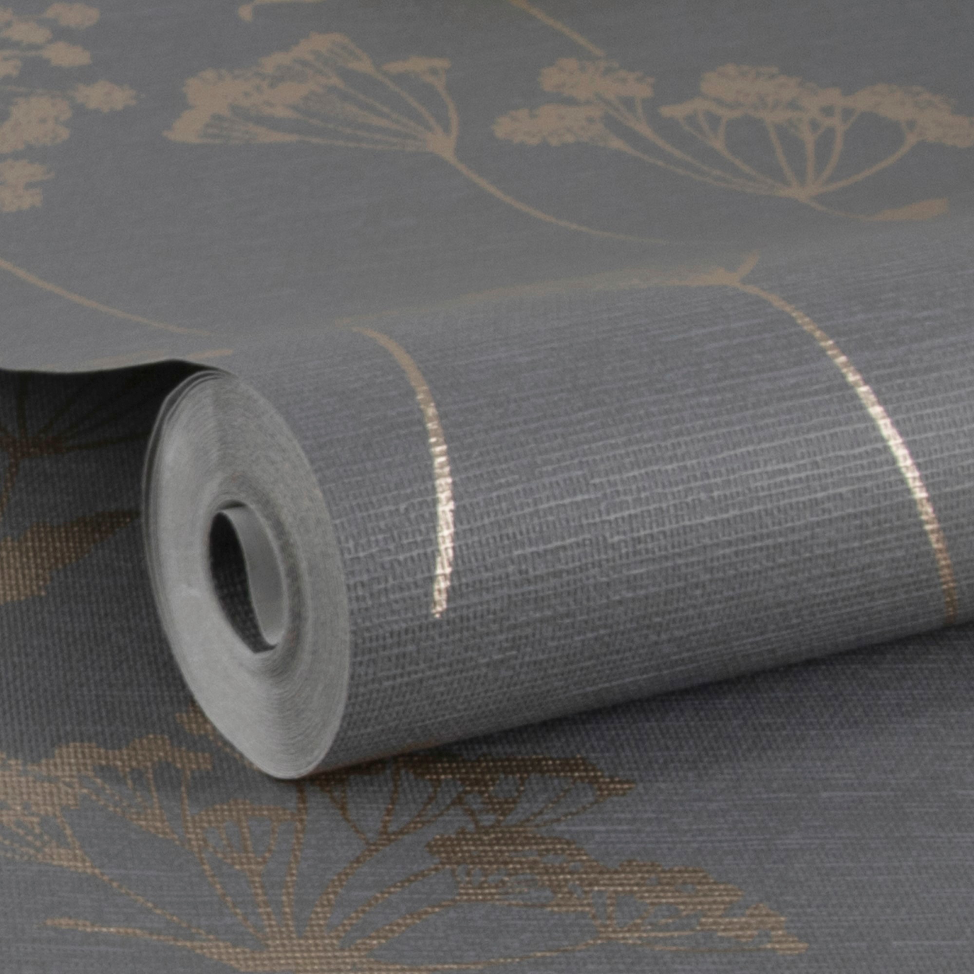 WOW Vliestapete »Feld Grau« geblümt geprägt FSC® zertifiziert, mit lebhaftem Druck, 10 Meter Länge