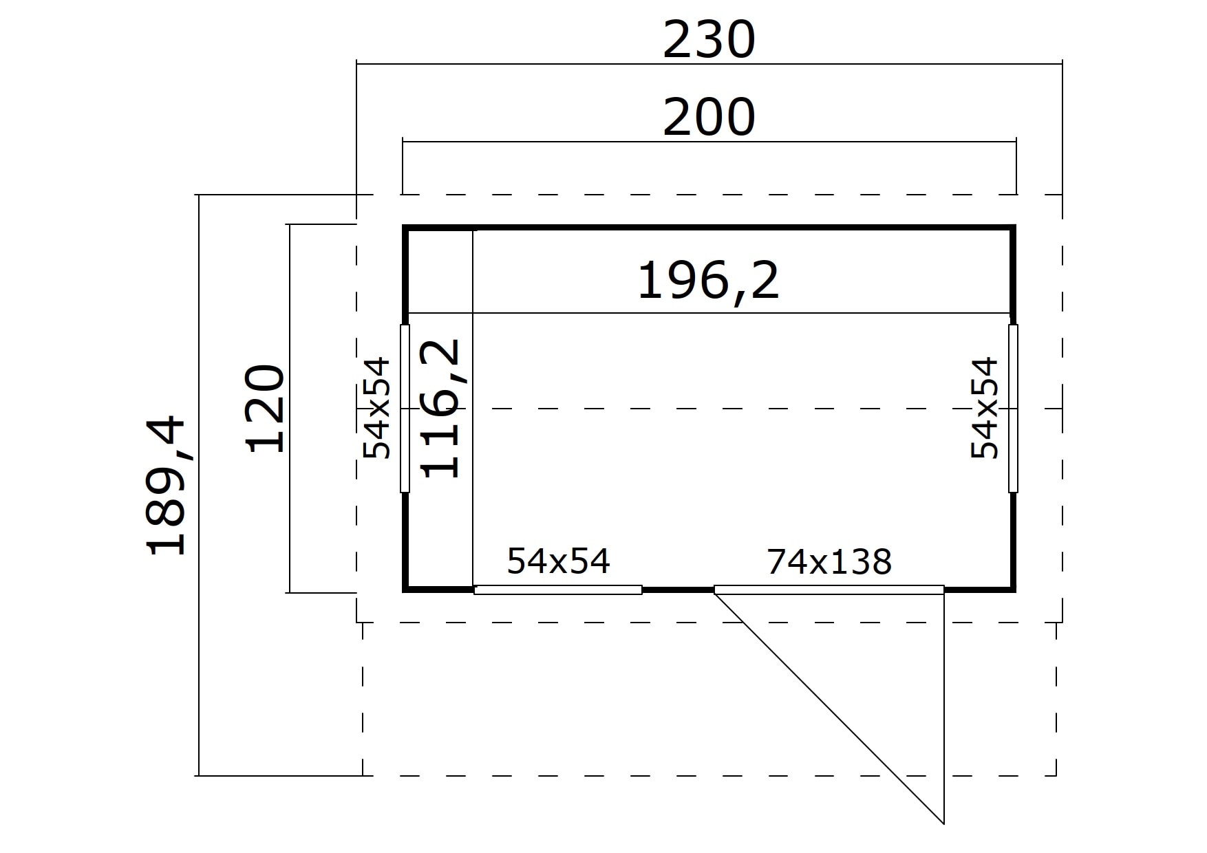 Nordic Holz Spielhaus »PINGO«, BxTxH: 200x120x188 cm