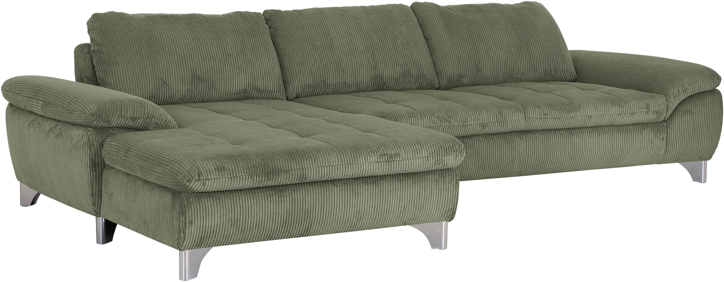 Die PlanBar Ecksofa »Recamiere MP-IN14007 L-Form, Breite 318 cm« wahlweise mit Schlaffunktion und verstellbaren Kopfstützen