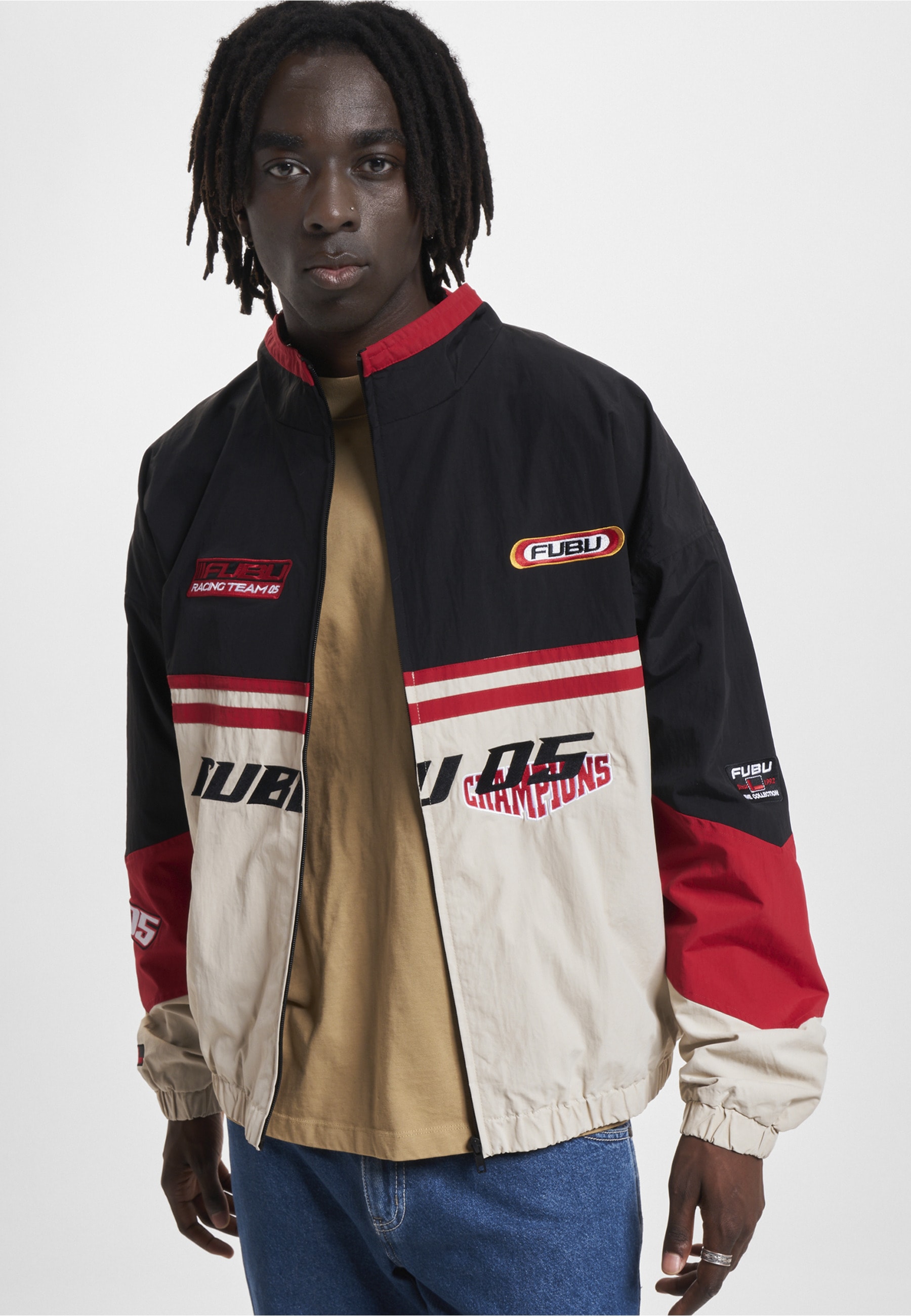 Fubu Trainingsjacke »Fubu Herren FM233-003-2 FUBU Corporate Track Jacket« 1 Stk. tlg. ohne Kapuze
