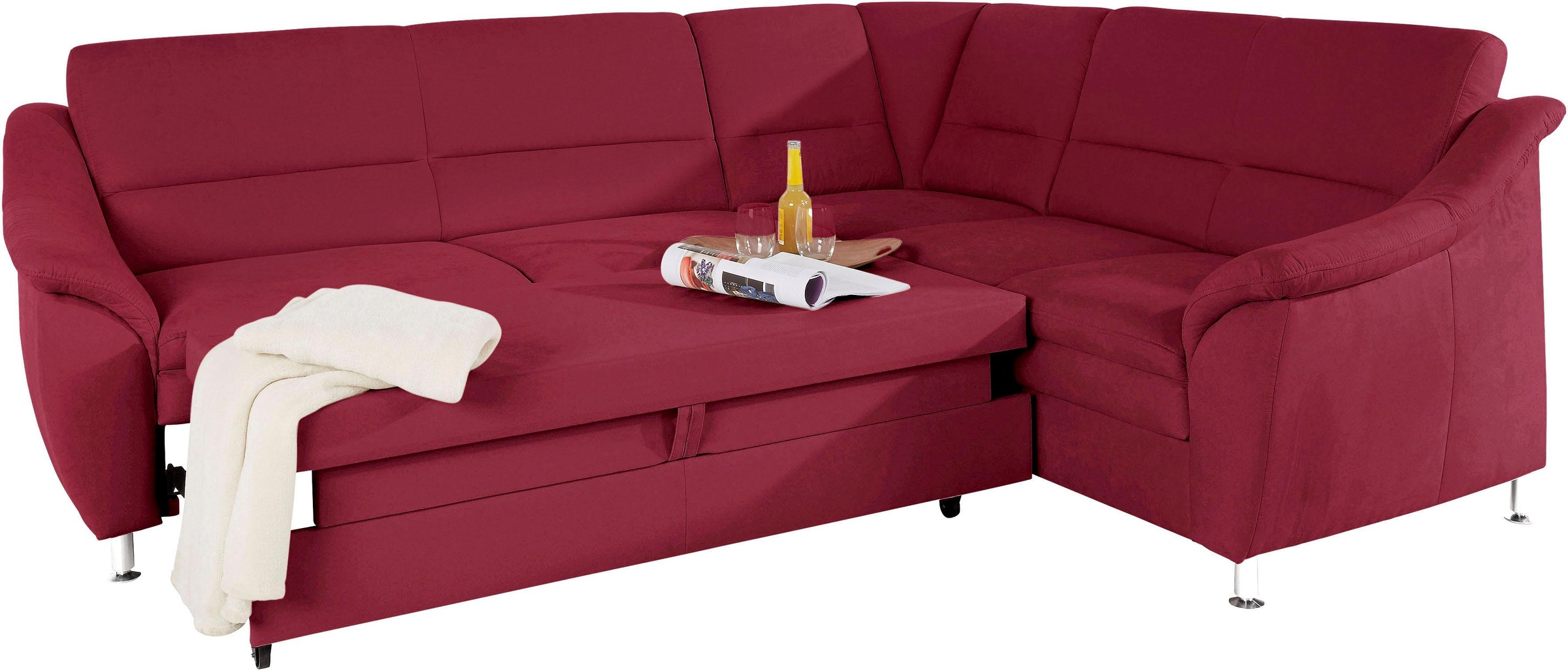 Places of Style Ecksofa »Cardoso L-Form«, Federkern, wahlweise mit Bett, Schubkasten, teilweise Relaxfunktion