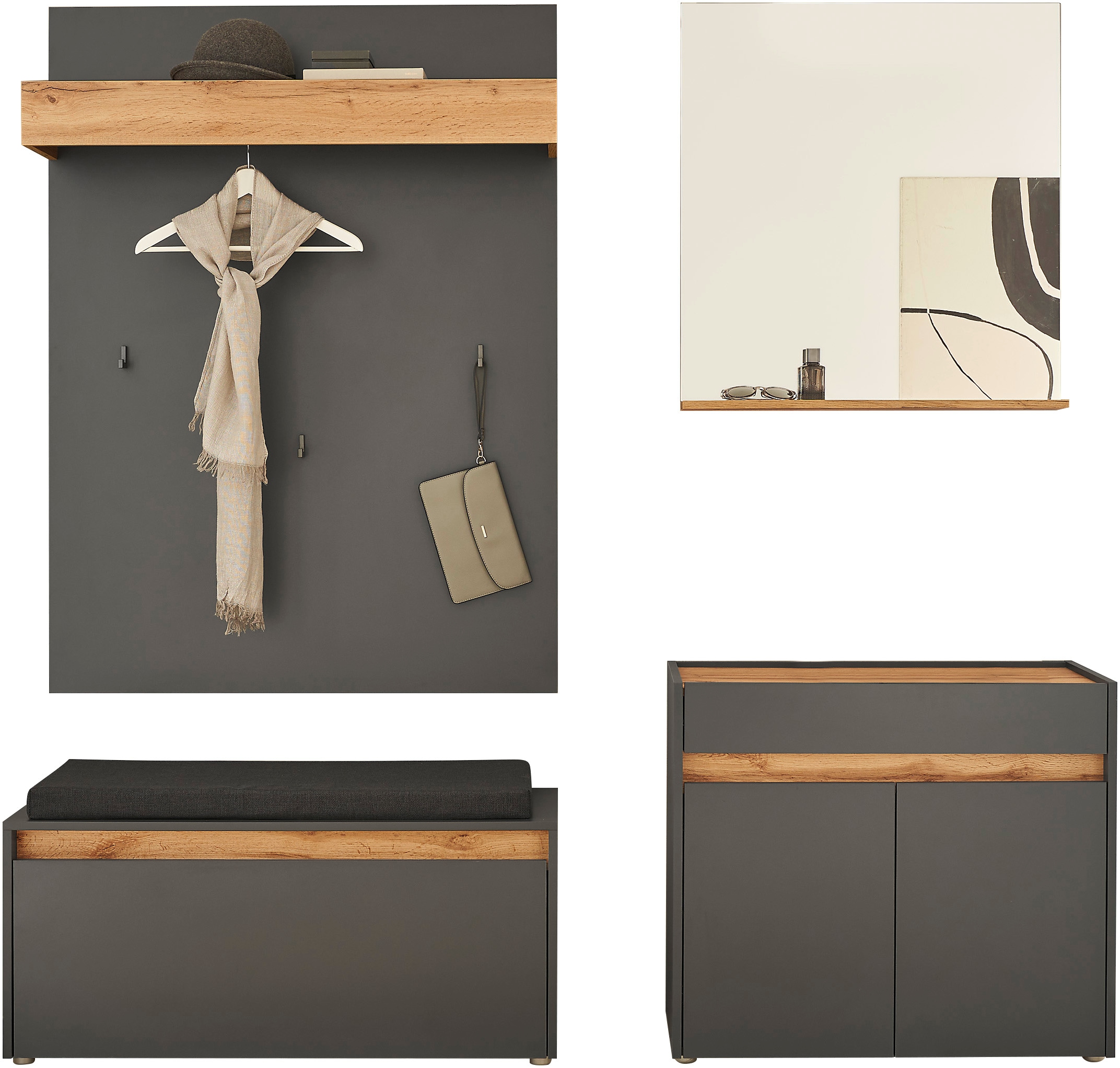 INOSIGN Garderoben-Set »GIRON/CiTY, moderne Garderobe, Komplettset mit viel günstig online kaufen