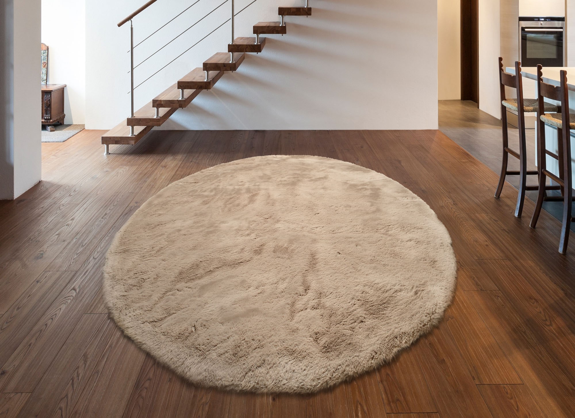 OCI DIE TEPPICHMARKE Hochflor-Teppich »BUFFY SOFT« rund 25 mm Höhe Fellteppich, weich , alle Räume Hochflor, Langflor