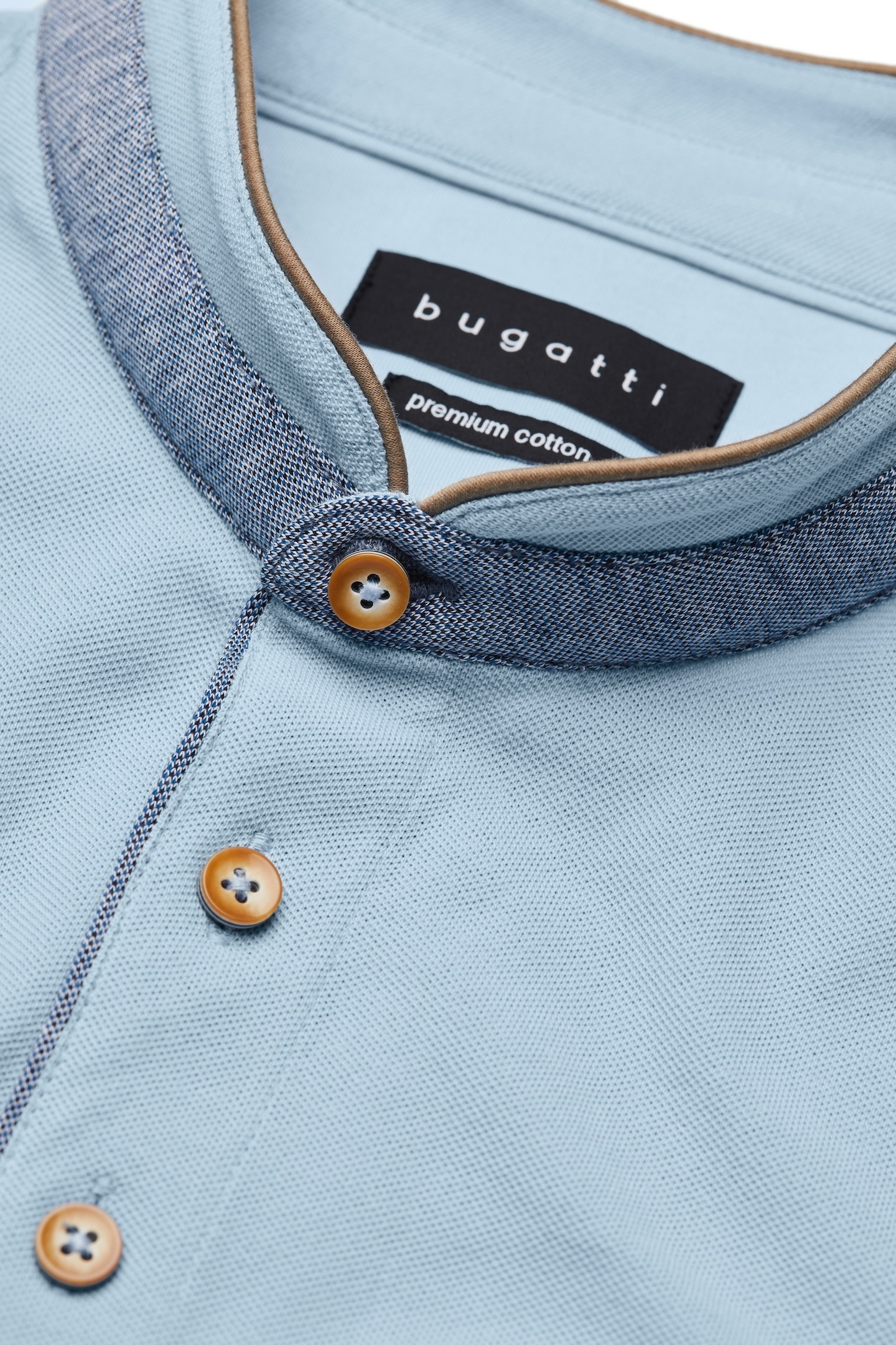 bugatti Poloshirt, mit Stehkragen