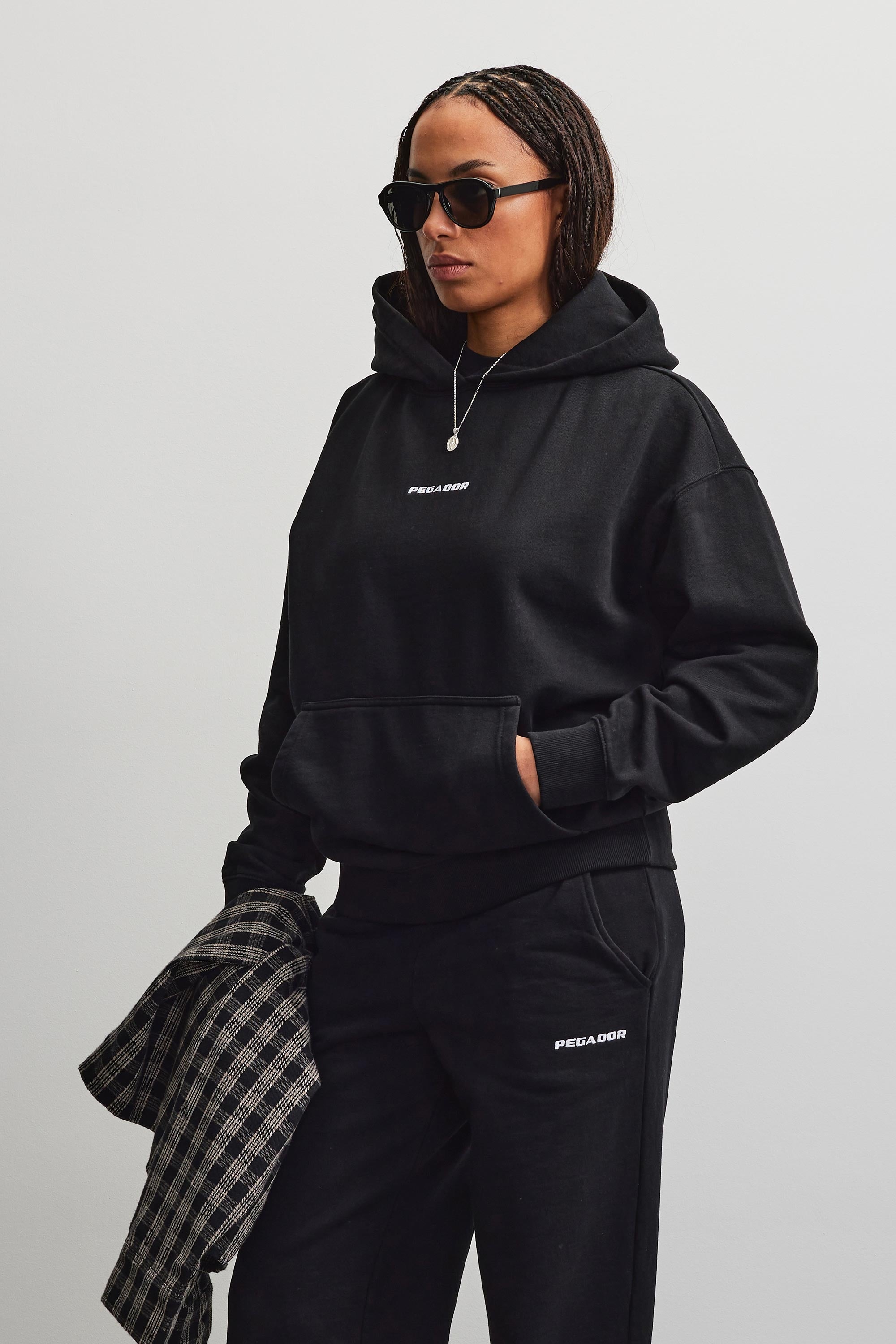 PEGADOR Kapuzensweatshirt »CLARITA LOGO OVERSIZED HOODIE«, Baumwollmischung, oversize

