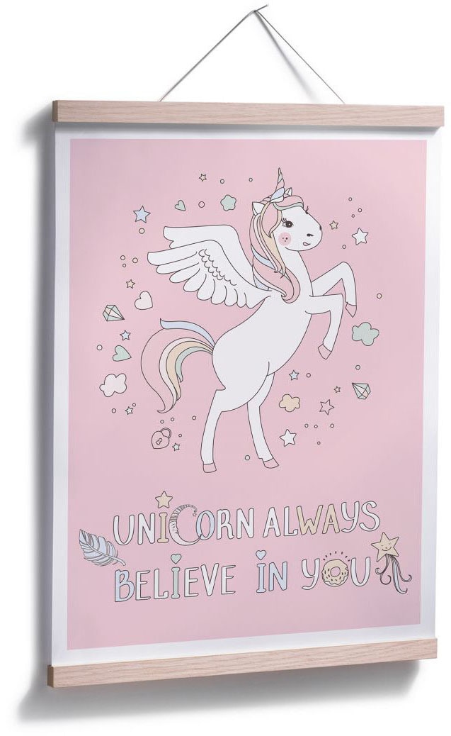 Wall-Art Poster »Pegasus fliegendes Einhorn«, Kinder, (1 St.), Poster,  Wandbild, Bild, Wandposter auf Rechnung kaufen