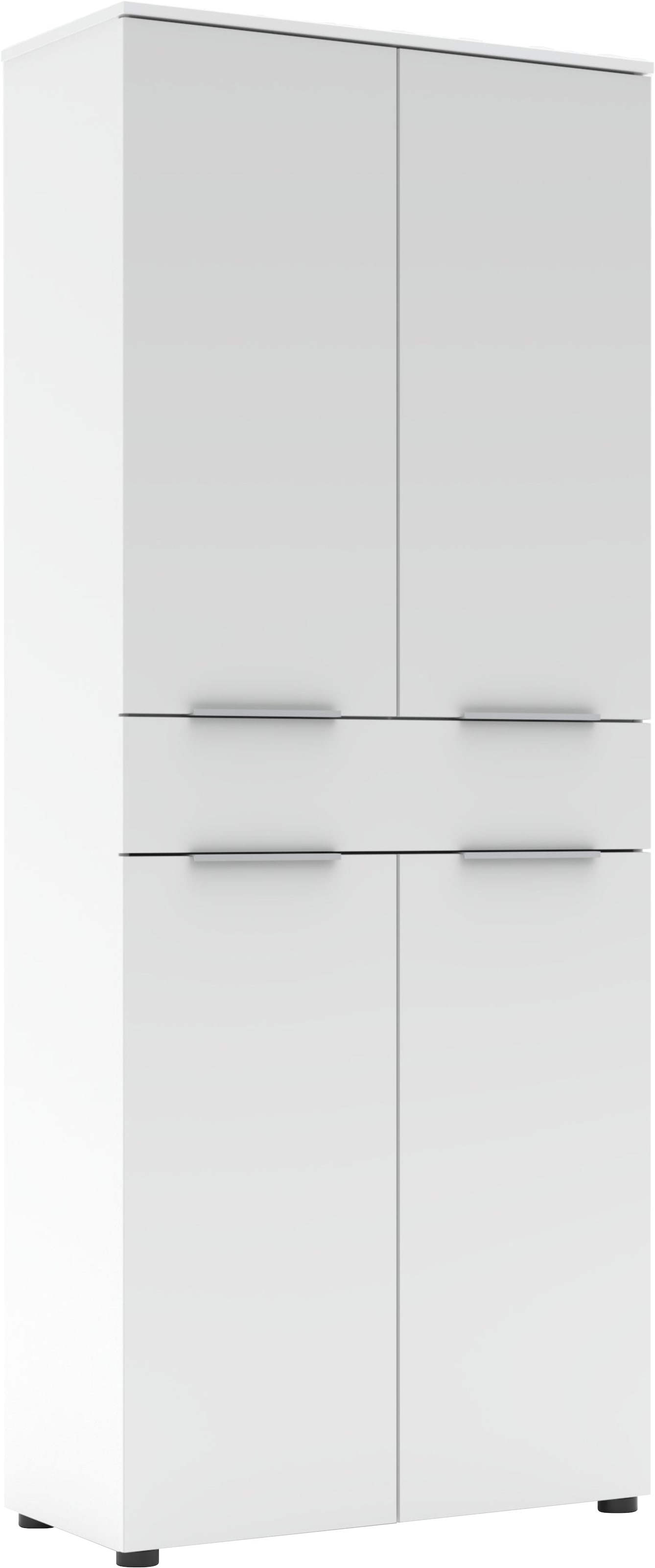 Innostyle Aktenschrank »Büroschrank Santorin, 80/198/38 cm ( B/H/T)« 1 Stk. tlg. 4 türig, 1 Schubkasten, Softclose, Klarglas, ABS Schutzkante
