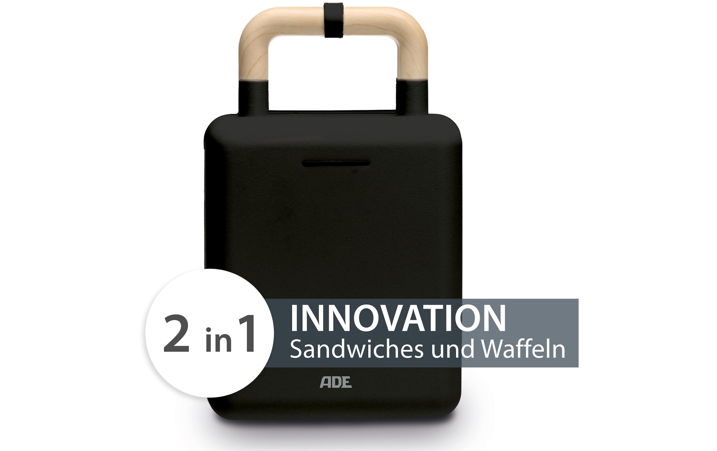 ADE Waffeleisen »Schwarz« 600 W