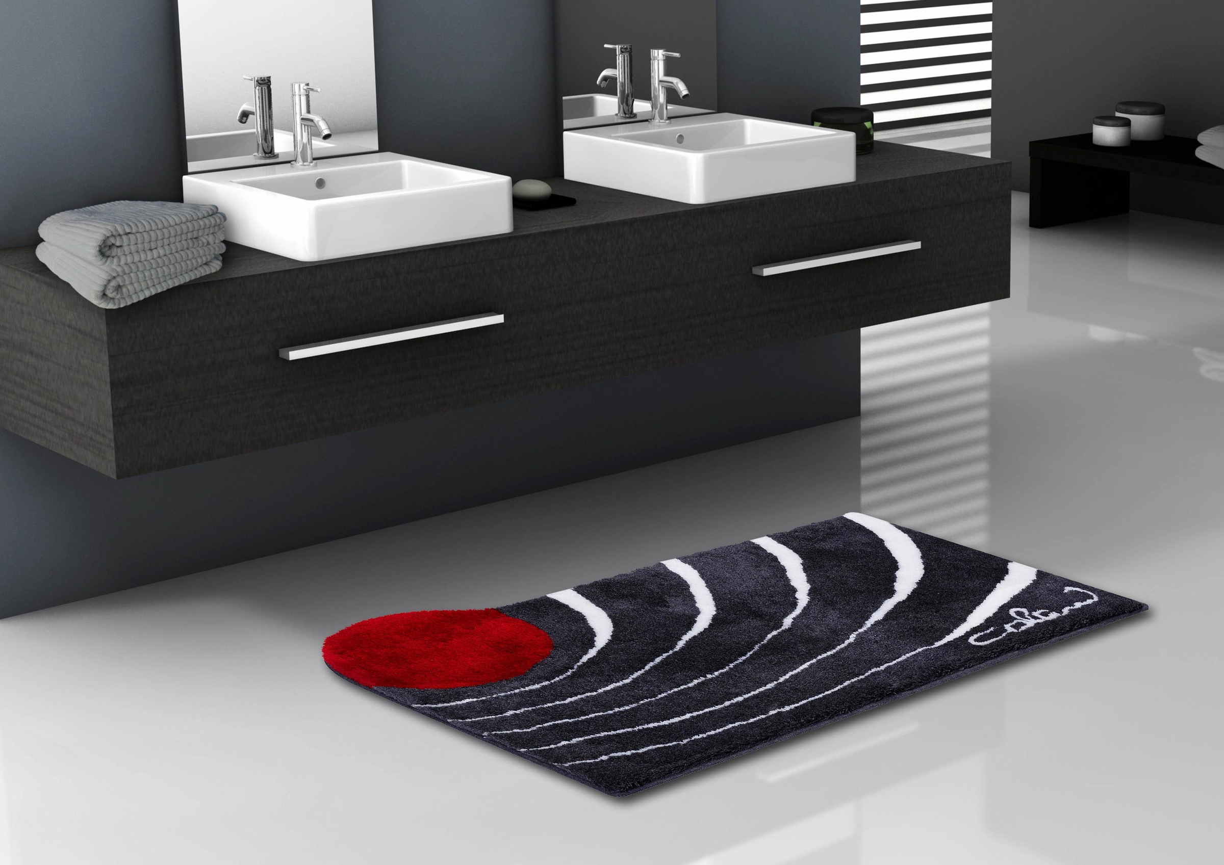 Colani Badematte Colani 2, Höhe 24 mm, rutschhemmend beschichtet, fußbodenh günstig online kaufen