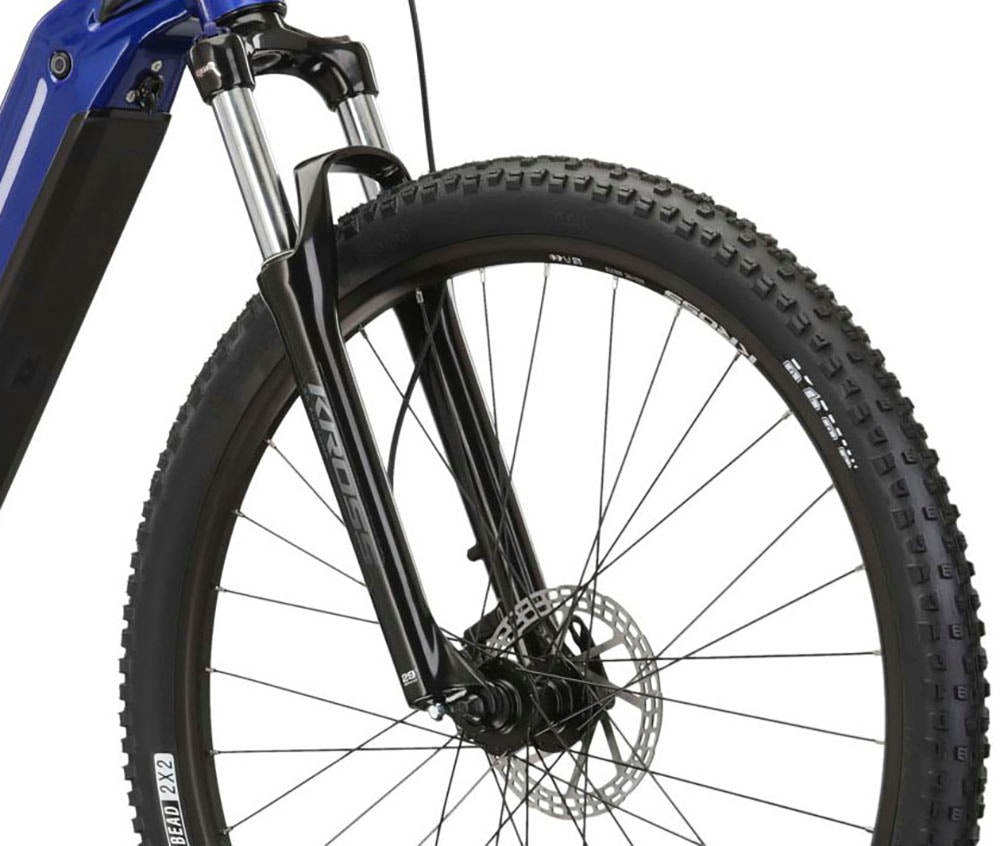 Kross E-Bike »E-MTB Hexagon Boost 5.0 29 Zoll blau«, 9 Gang, microSHIFT, ADVENT M6195, Mittelmotor 250 W, Pedelec, Elektrofahrrad für Damen und Herren