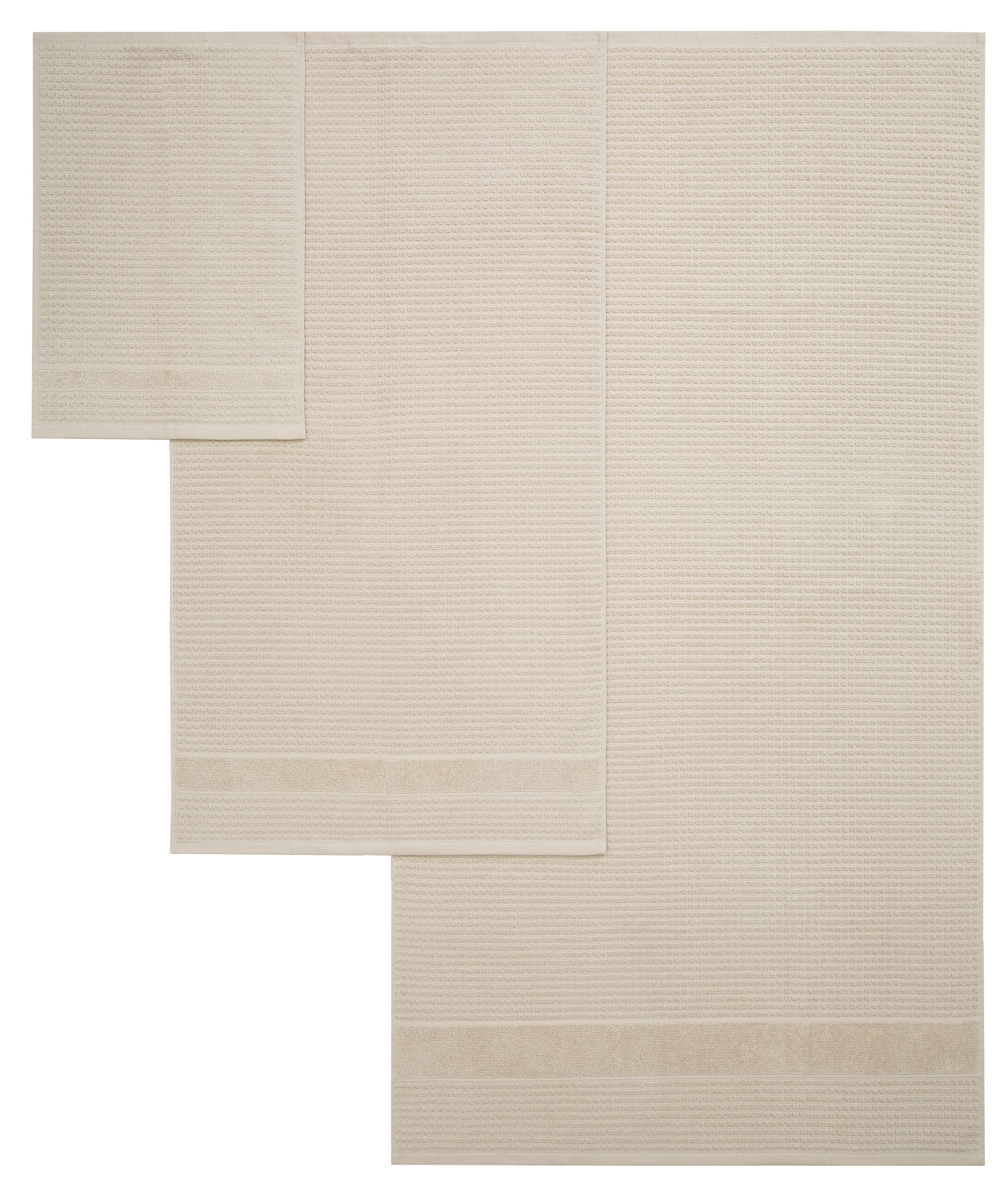 KangaROOS Handtuch Set »Summer, Duschtuch, Handtuch, Gästeücher«, Set, 5 tlg., Frottier, einfarbiges Handtuch-Set aus 100% Baumwolle, Hoch-Tief-Effekt