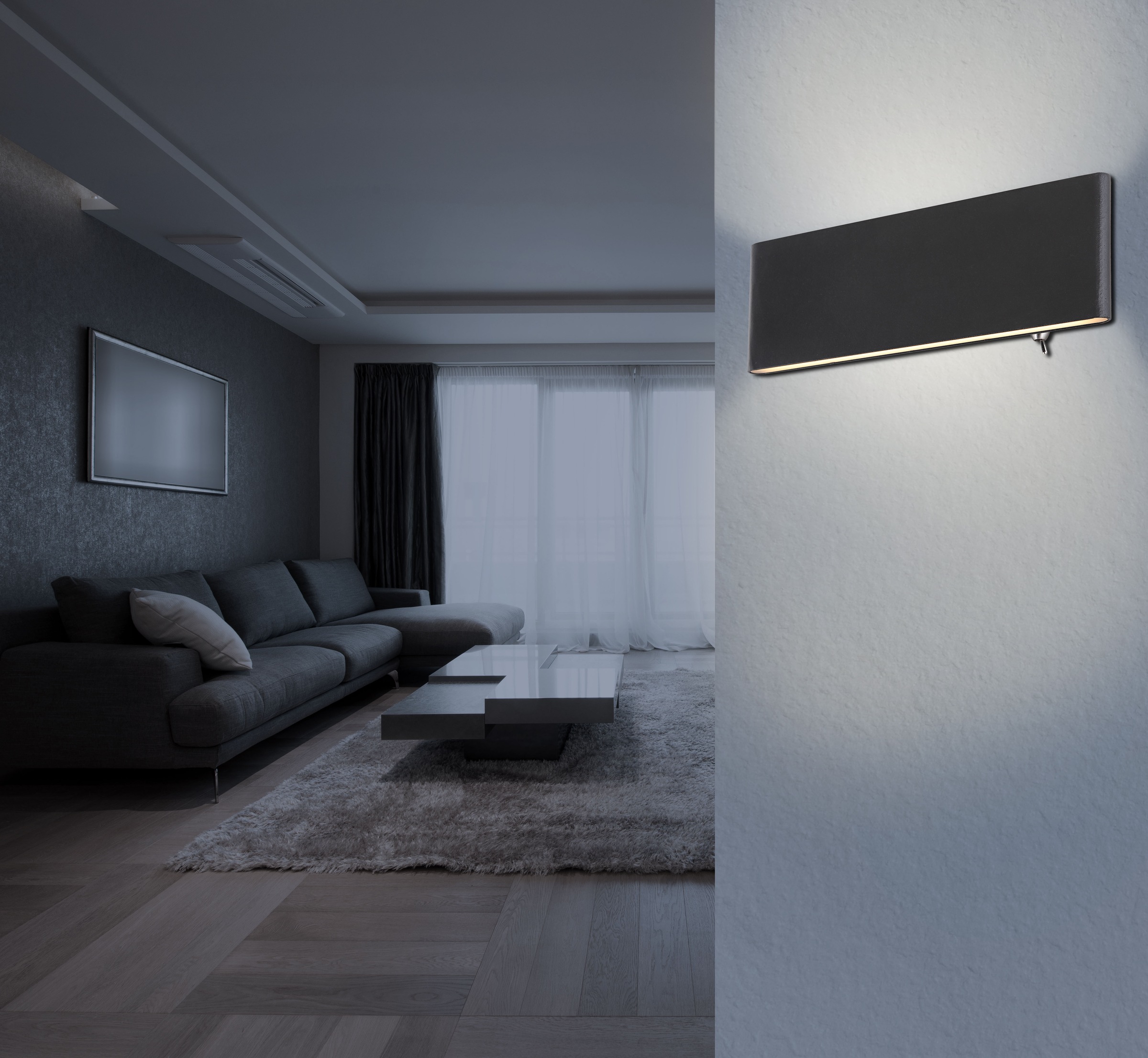 GLOBO LIGHTING LED Wandleuchte »SIEGFRIED« LED-Modul 1 Stk. Warmweiß Wandlampe/Kippschalter/Lichtschein: auf- und abwärts/3000K