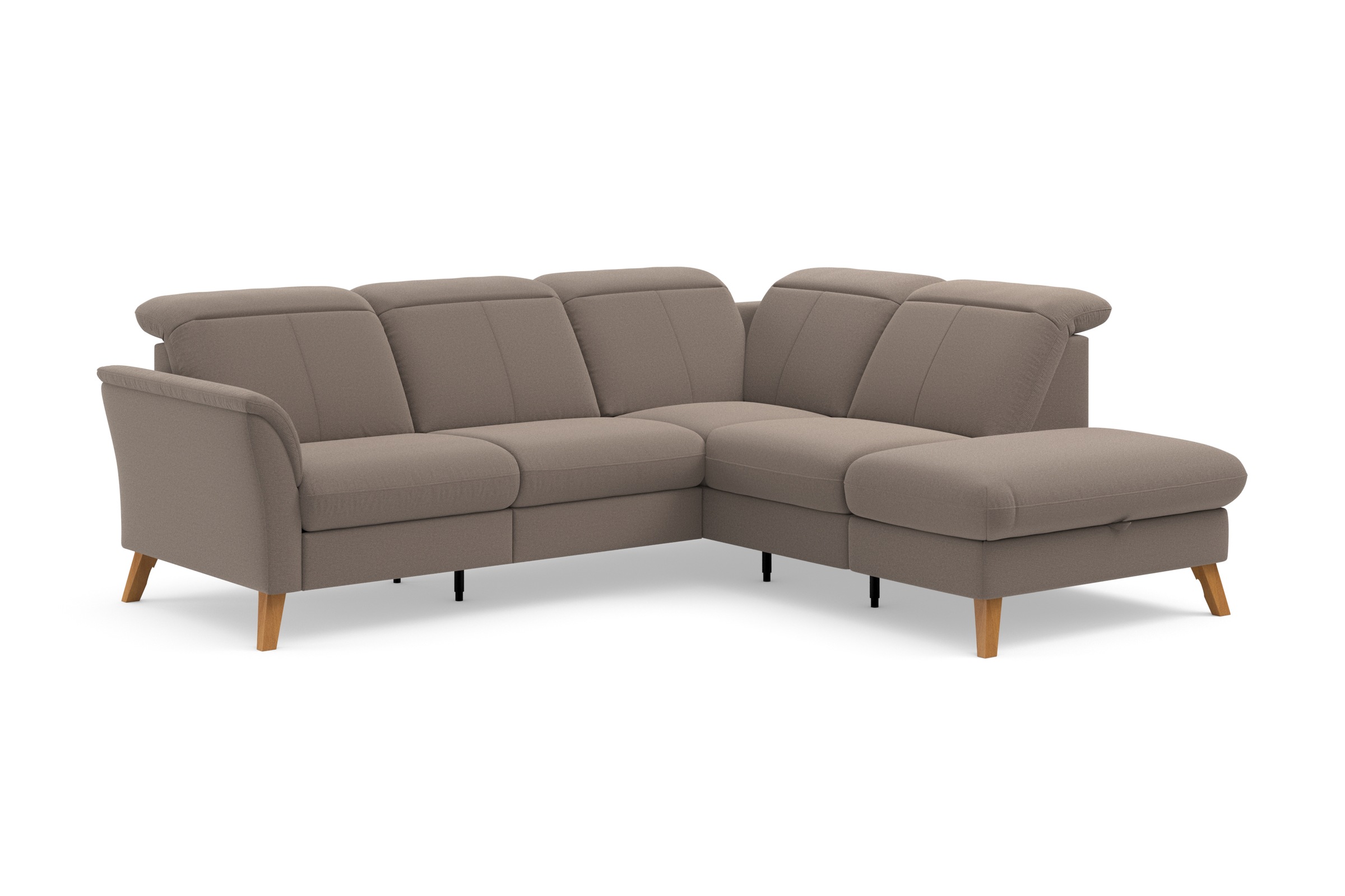 sit&more Ecksofa »Romero L-Form«, wahlweise mit oder ohne TV-Funktion, Bettfunktion, Bettkasten