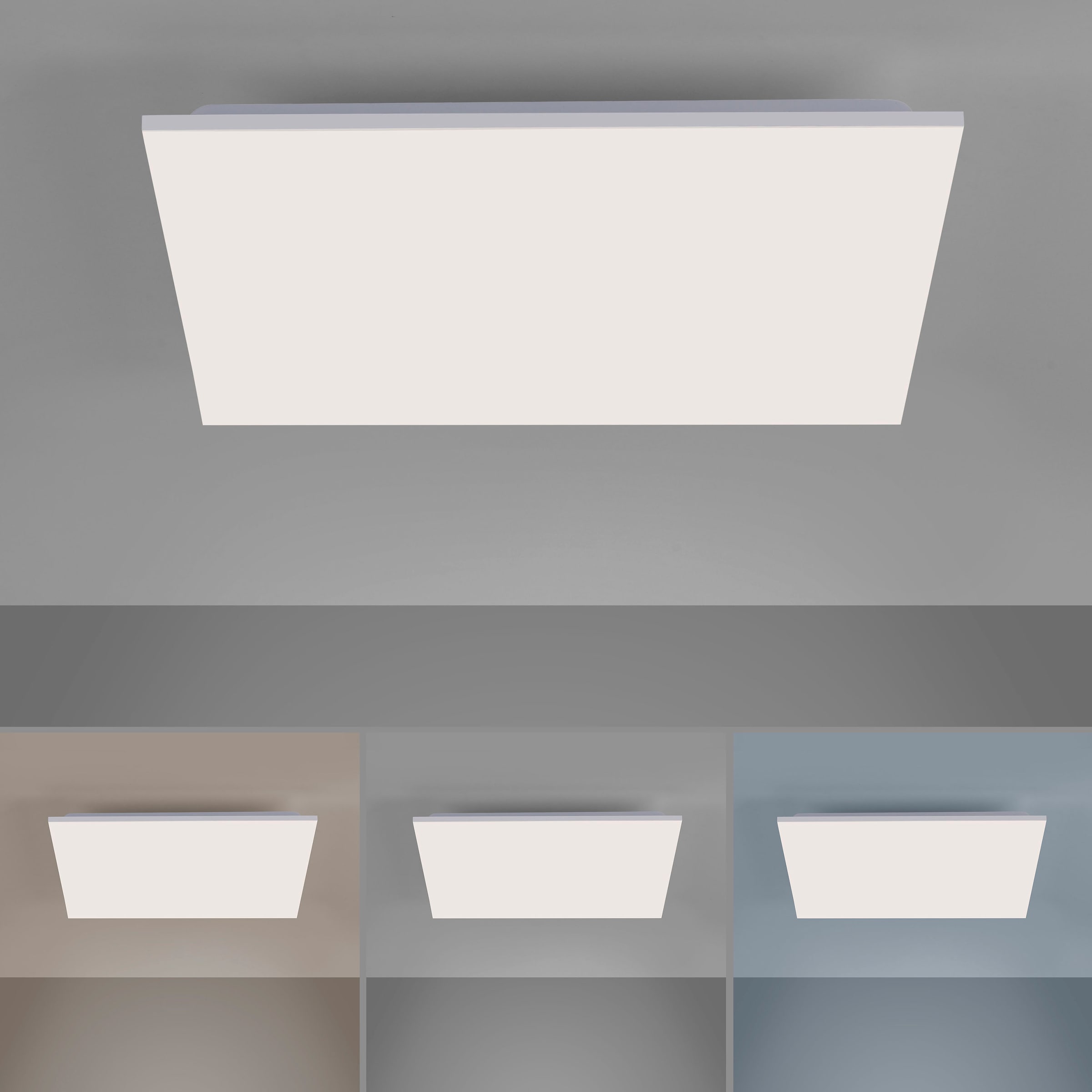 JUST LIGHT LED Deckenleuchte »CANVAS«, 1 flammig, Leuchtmittel LED-Board | LED wechselbar, dimmbar über IR-Fernbed.; CCT-Farbtemperaturwechsel; Memoryfunktion