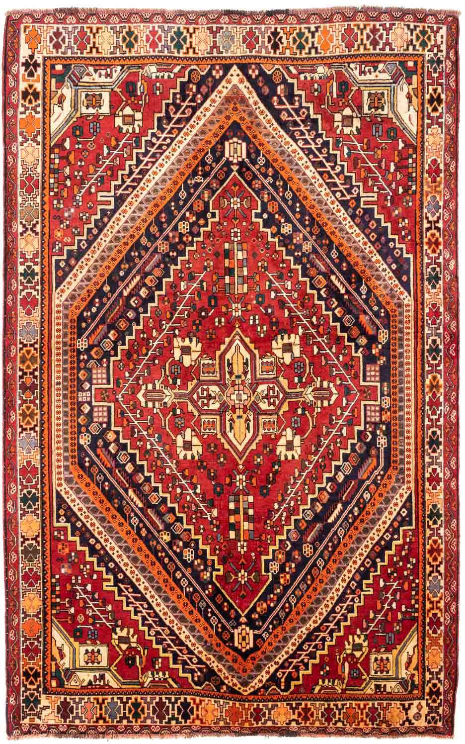 morgenland Wollteppich »Shiraz Medaillon 248 x 160 cm«, rechteckig, 1 mm Hö günstig online kaufen