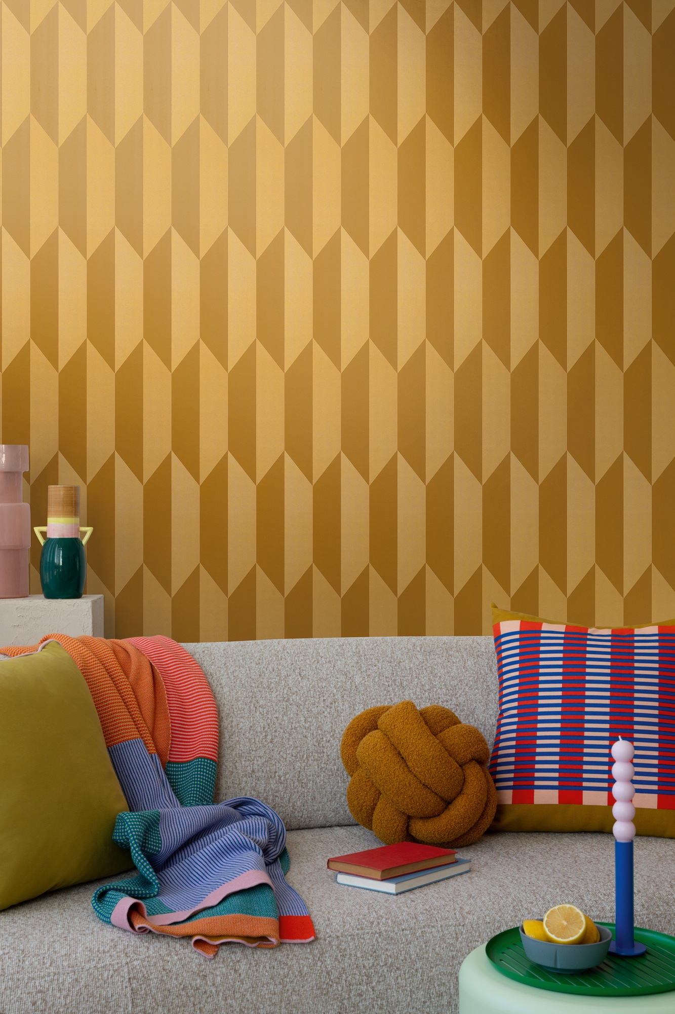 CosmoLiving by Cosmopolitan Vliestapete »Graphic Groove-Playful Tapete« glänzend strukturiert Geometrisches Design mit modernem 3D-Effekt