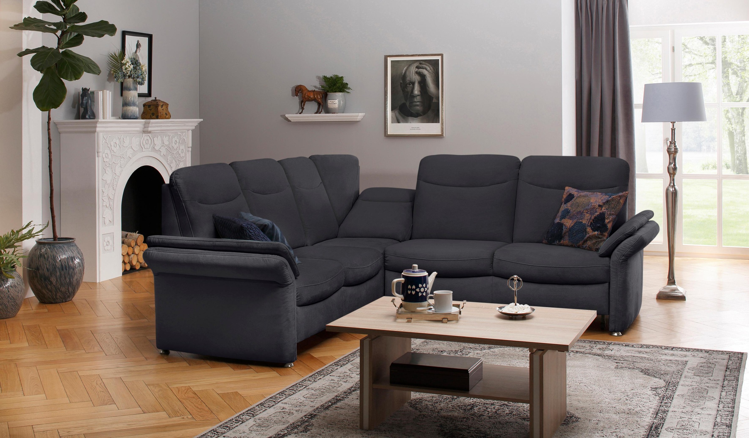 Home affaire Ecksofa »Tahoma L-Form«, mit Armlehnfunktion, wahlweise Bettfu günstig online kaufen