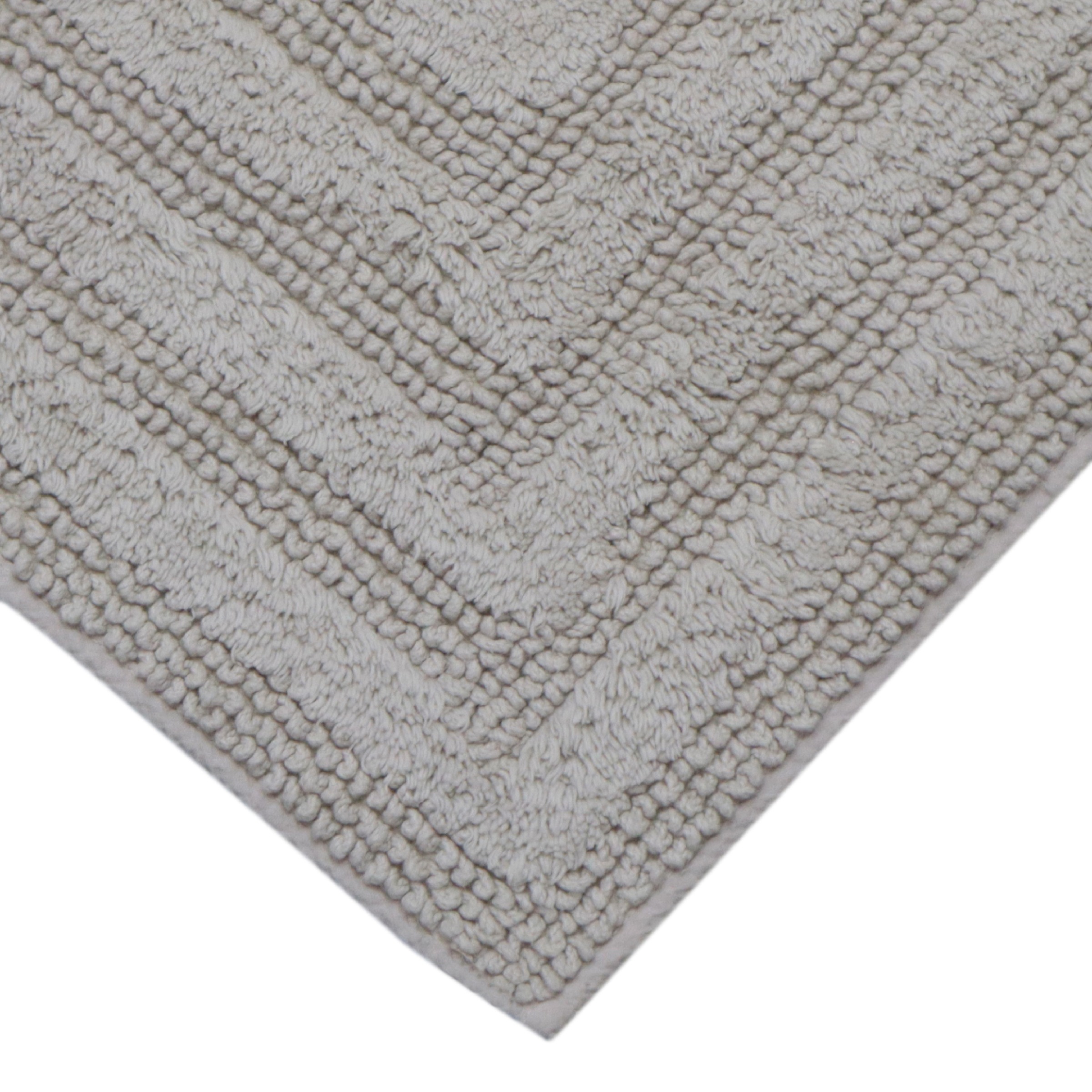 my home Badematte »Inga, Rahmen, Badvorleger, Badezimmer Teppich«, beidseitig nutzbar-fußbodenheizungsgeeignet-strapazierfähig, 100% Baumwolle, Hoch-Tief-Effekt, weich, trocknergeeignet