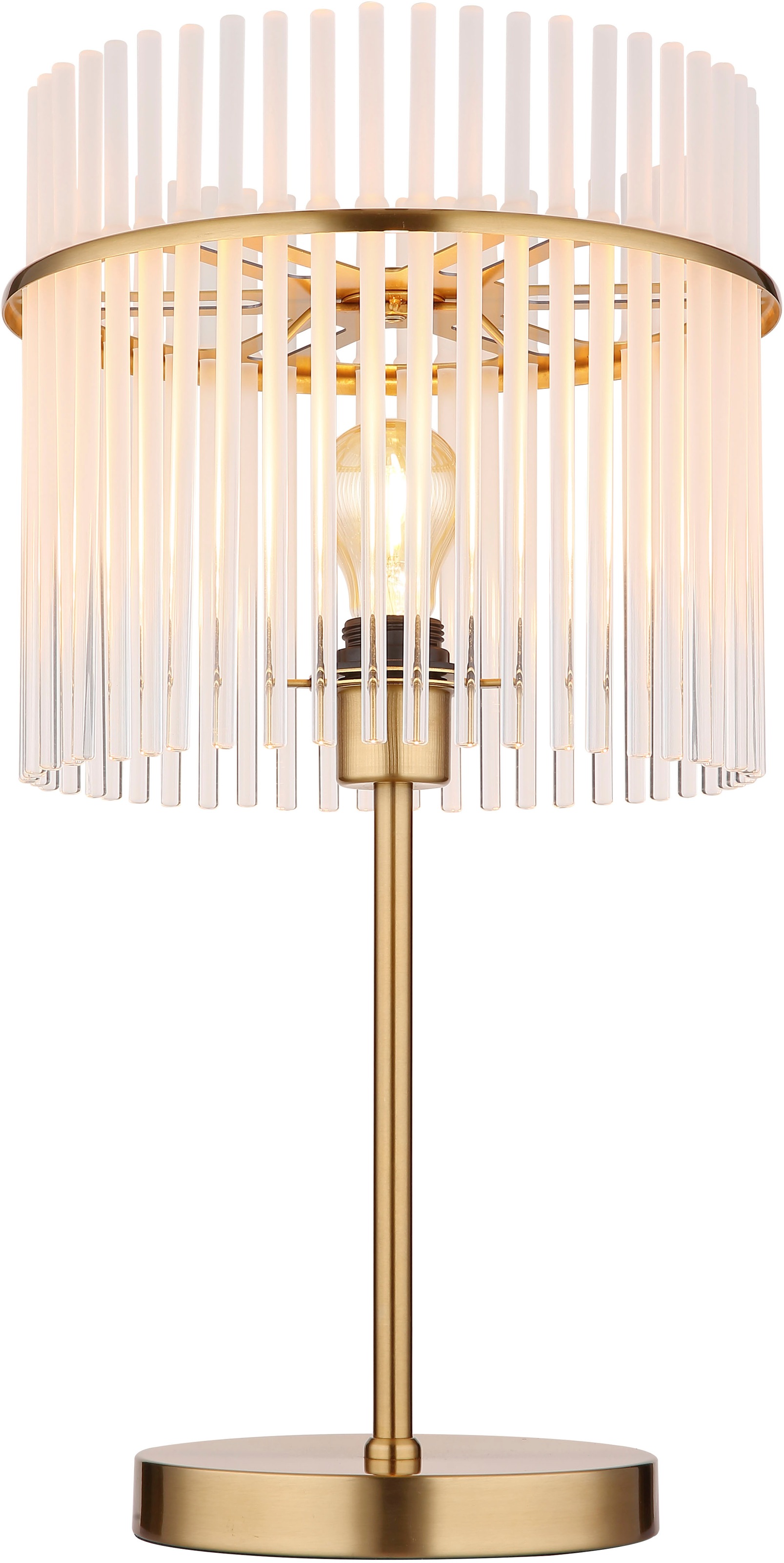 GLOBO LIGHTING Tischleuchte »GORLEY« E27 1 Stk. Tischlampe goldfarben Glass günstig online kaufen
