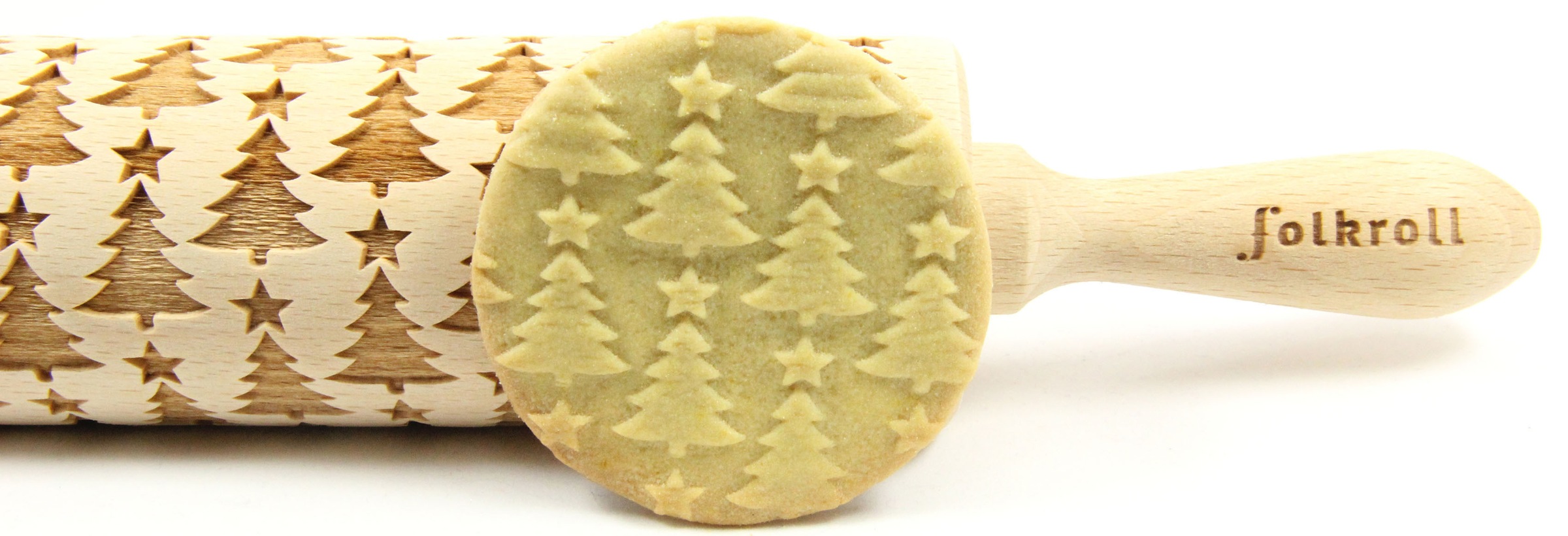 folkroll Teigroller »3D-Motiv-Teigrolle«, Christbaum