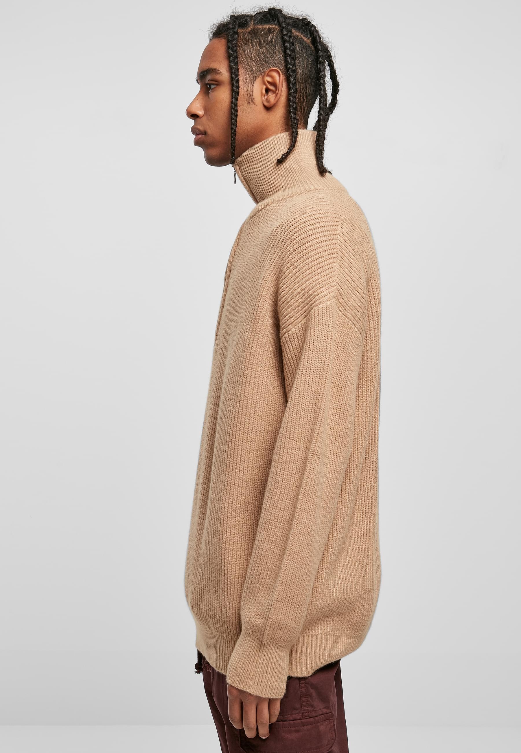 URBAN CLASSICS Sweater »Urban Classics Herren Oversized Knitted Troyer«, 1 Stk.
