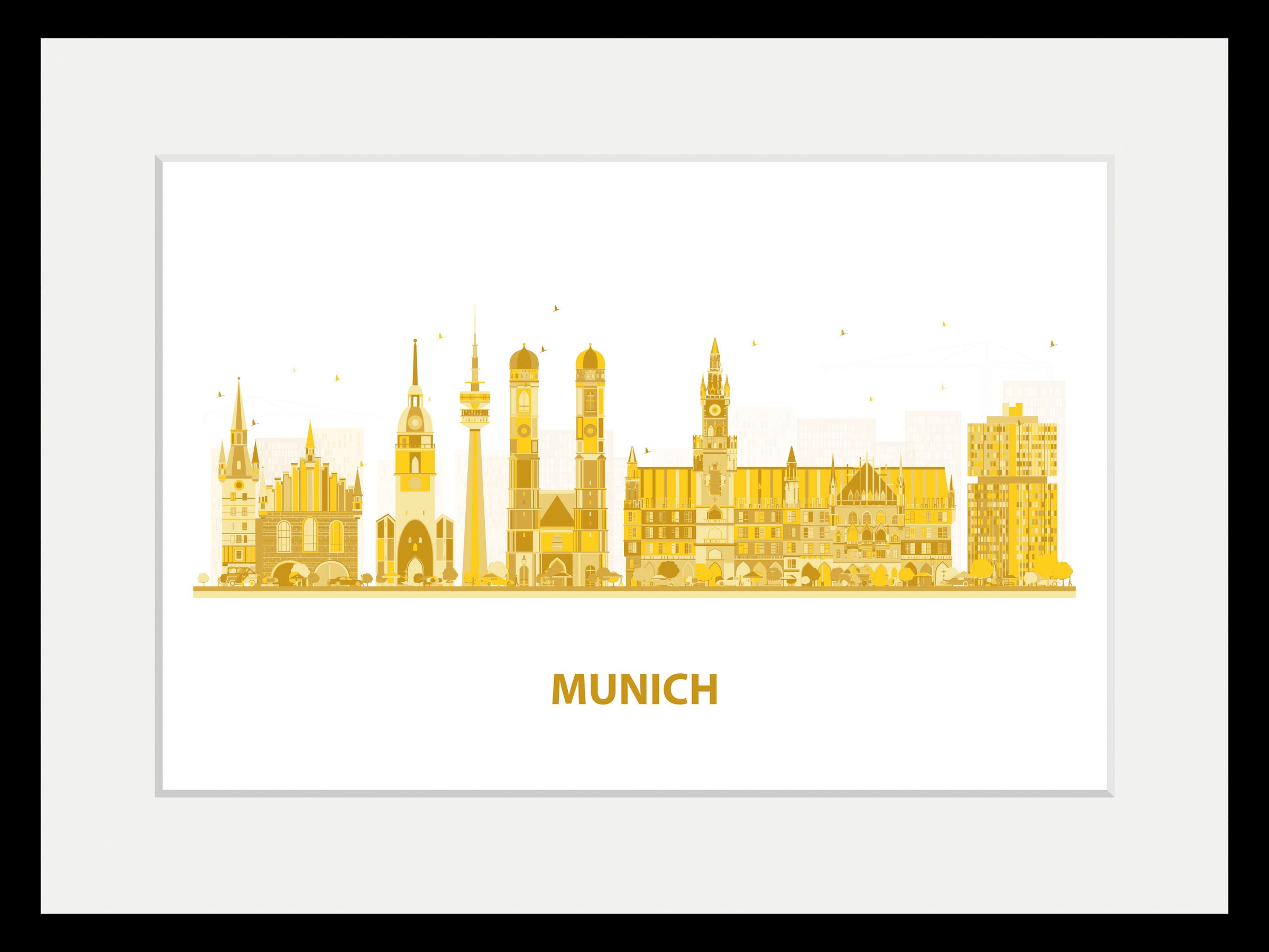 queence Bild »München«, Städte-Stadt-Deutschland-Gebäude-Schriftzug-Kirche- günstig online kaufen