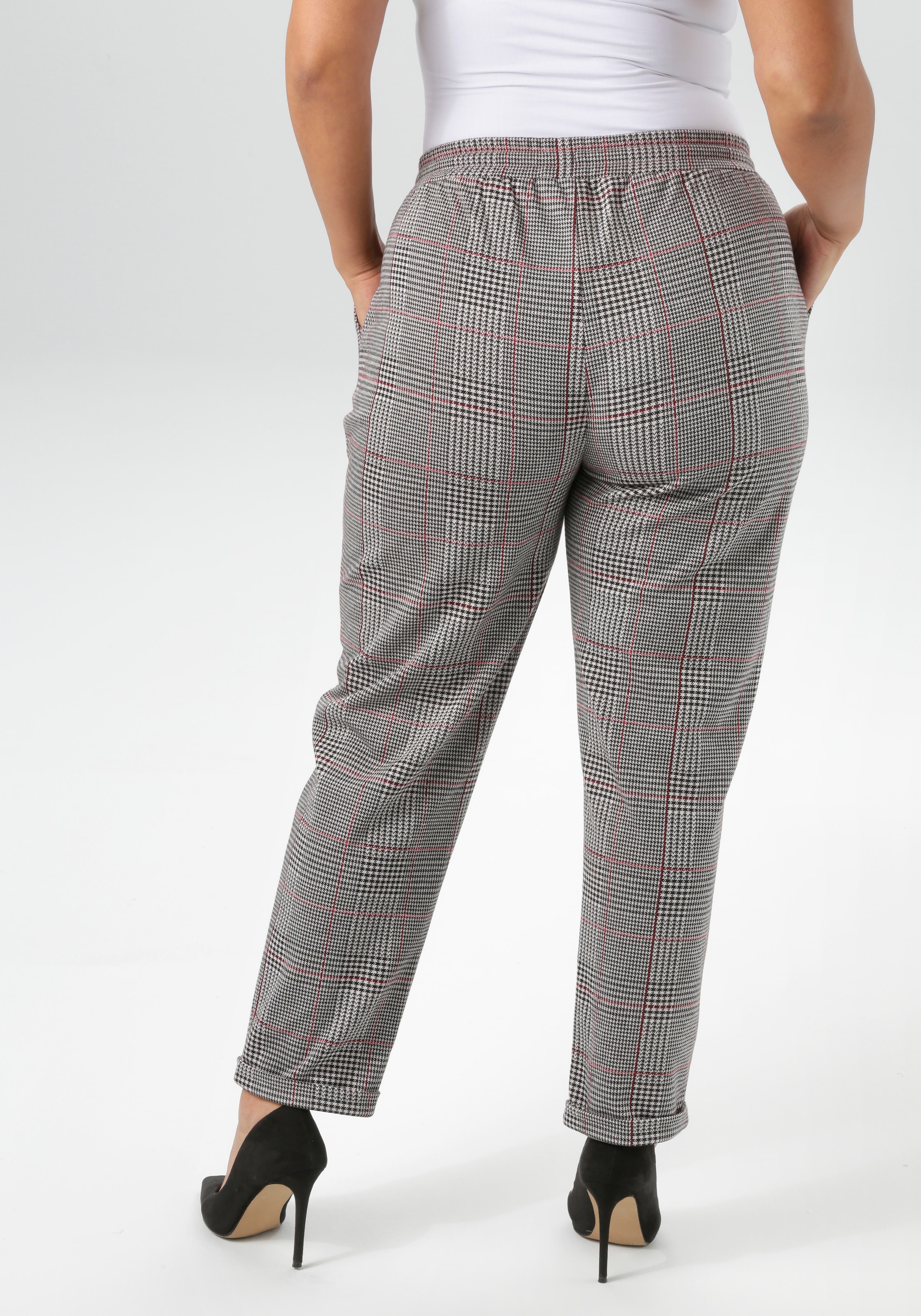 Aniston PLUS Schlupfhose, in trendigen Karodessin - NEUE KOLLEKTION