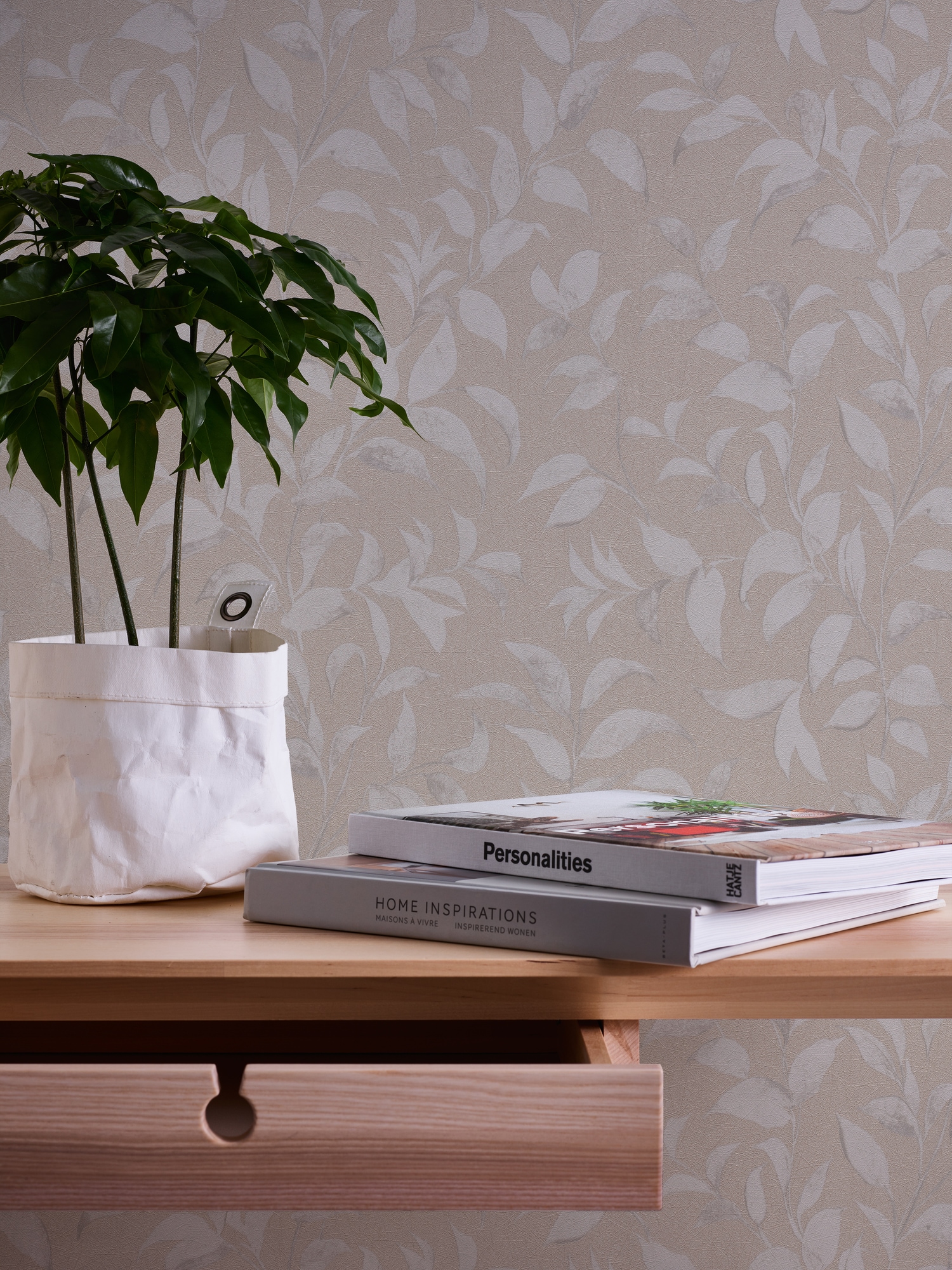 A.S. Création Vliestapete »Florale Blättertapete«, schimmernd, Tapete Floral Strukturiert Metallisch