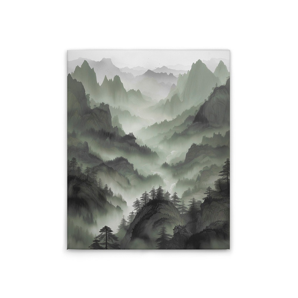 A.S. Création Leinwandbild »Asian MountainG - Wandbild Grün Grau Keilrahmen günstig online kaufen