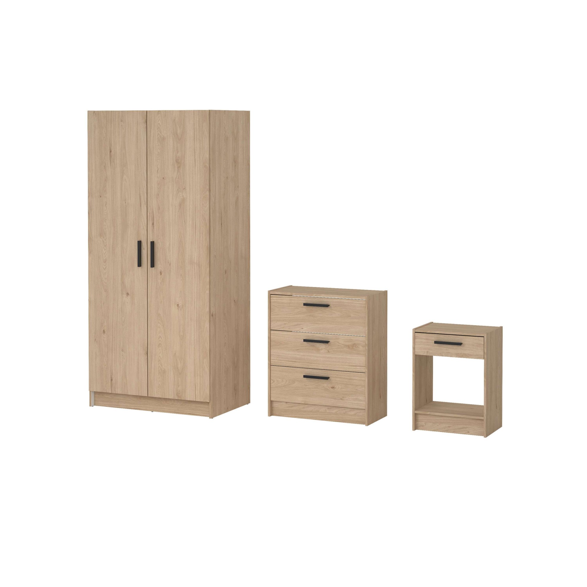 INOSIGN Schlafzimmer-Set »Escape für Schlafzimmer, Jugendzimmer«, (Set, 3 tlg.), bestehend aus Kleiderschrank, Kommode, Nachttisch
