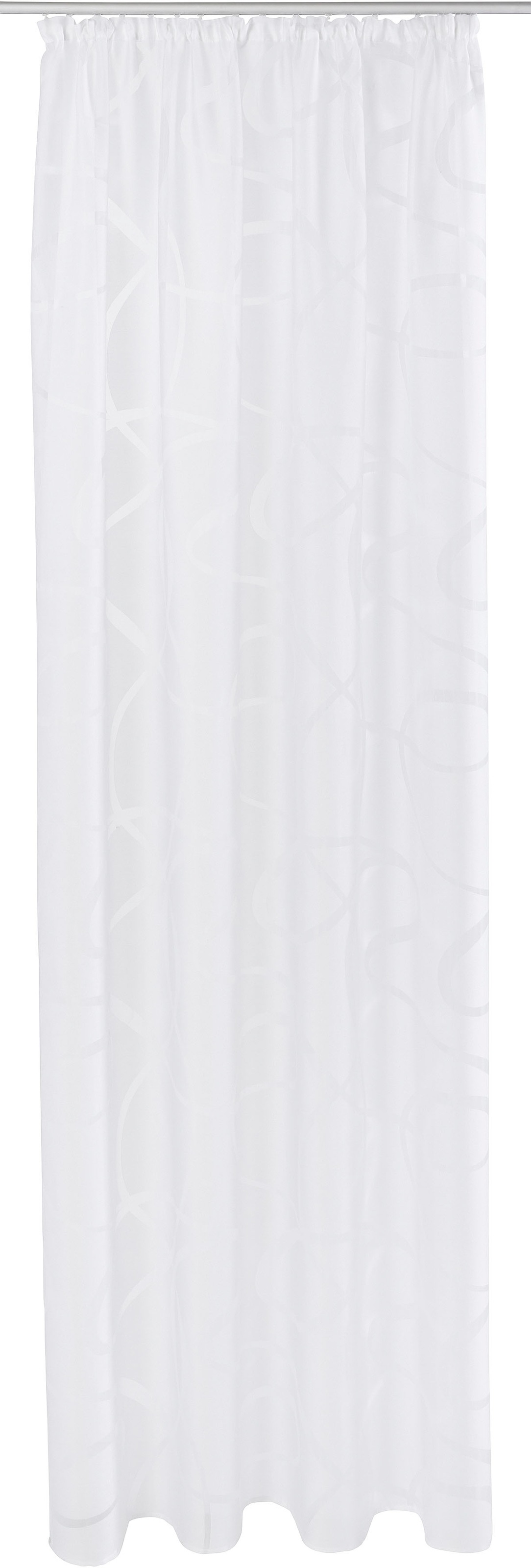 Bruno Banani Gardine »Tilo« Kräuselband 1 Stk. tlg. transparent, Ausbrenner günstig online kaufen