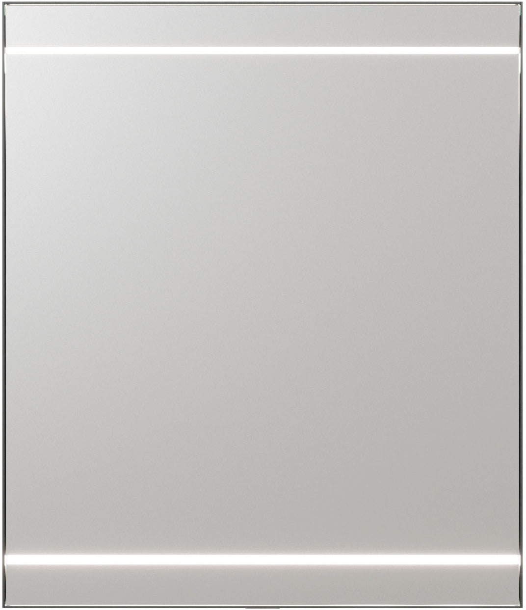 Saphir Badmöbel-Set »Balto 2-teilig Mineralmarmor-Waschtisch mit LED-Spiegel, Waschplatz«, (2 St.), 64,4 cm breit, mit 2 Schubladen, Badschrank inkl. Schubladendämpfer
