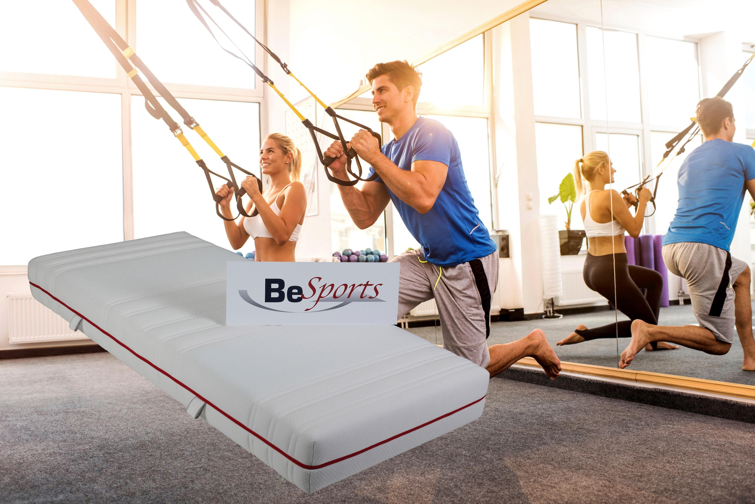 BeSports Komfortschaummatratze »HS Plus 2200«, 22 cm hoch, Raumgewicht: 35 kg/m³, (1 St.), Top für Rücken, Muskulatur und ihre Fitness