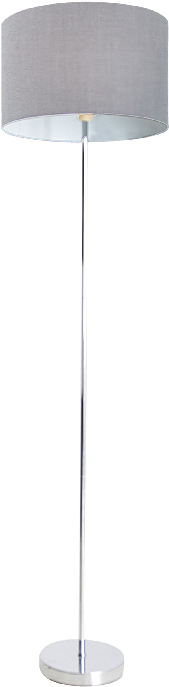 E27 bestellen 40W grau Höhe Schirm 1x flammig-flammig, 1 näve 34,5cm York«, Stehlampe Durchmesser online chrom max Gestell »New 160cm