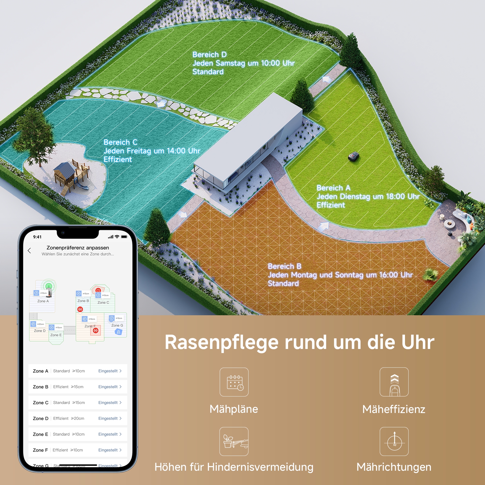 Mova Rasenmähroboter »»MOVA 600 Kit««, (mit Ladestation und umfangreichem Zubehör), 600m², Ersatzklingen, Schnitthöhe (2-6cm)