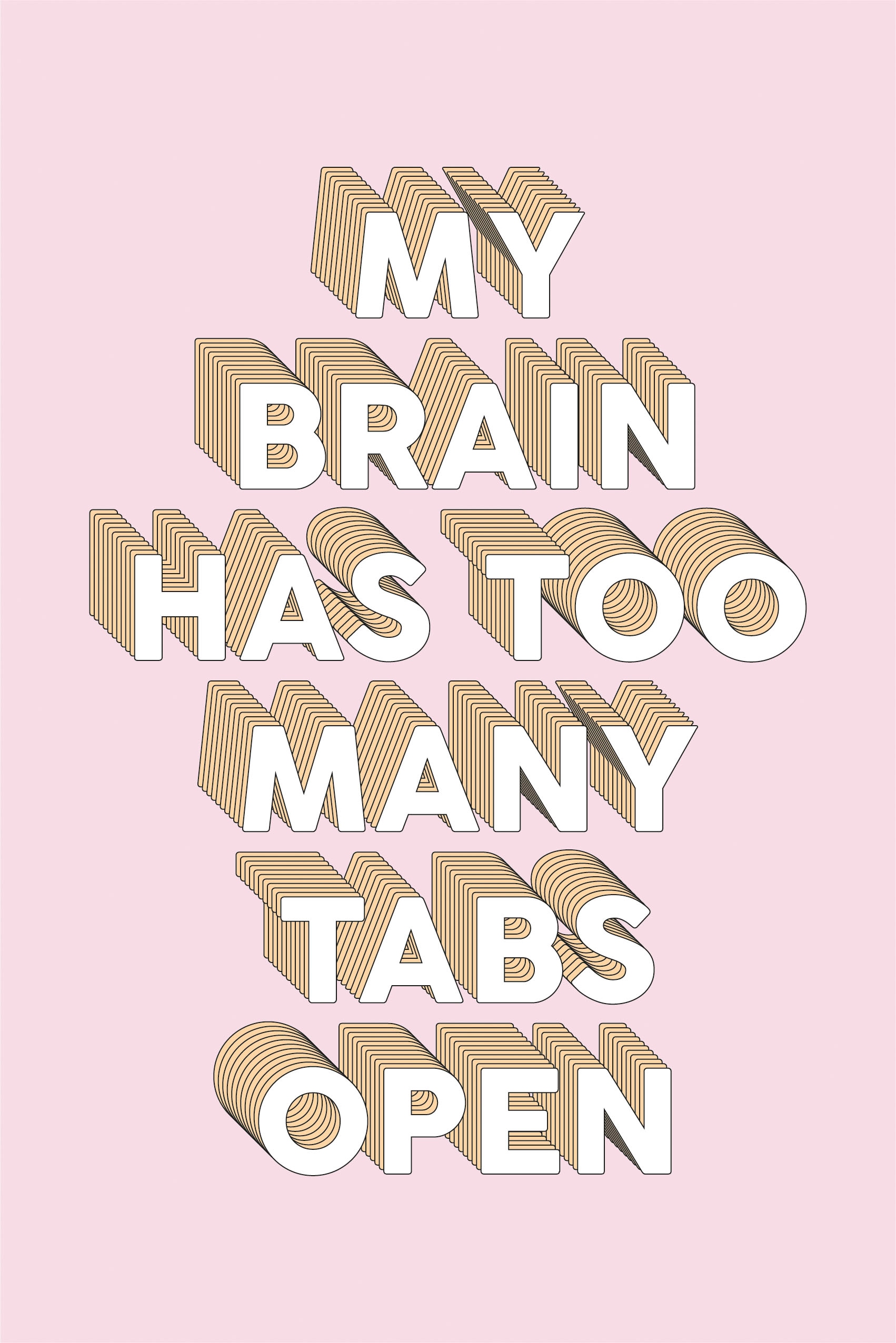 queence Leinwandbild »Spruch Brain« Kunst   Modern   Schriftzug   Sprüche & günstig online kaufen