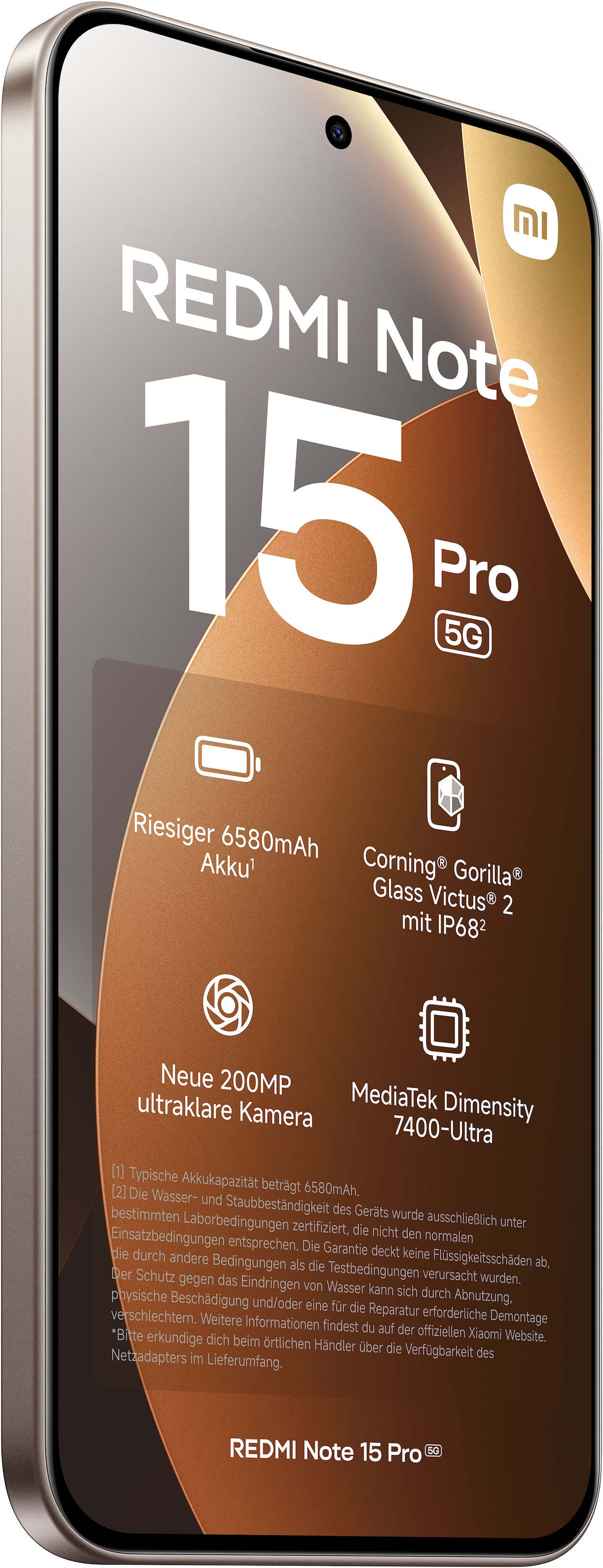 Xiaomi Smartphone »Redmi Note 15 Pro 5G 8+256« Titanium