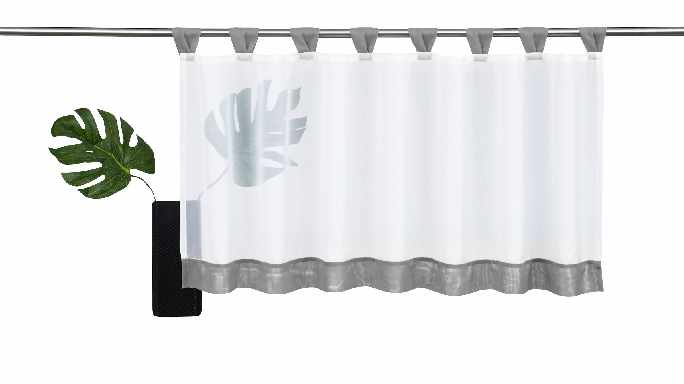 my home Scheibengardine »Bitola« Schlaufen 1 Stk. tlg. Fertiggardine, trans günstig online kaufen