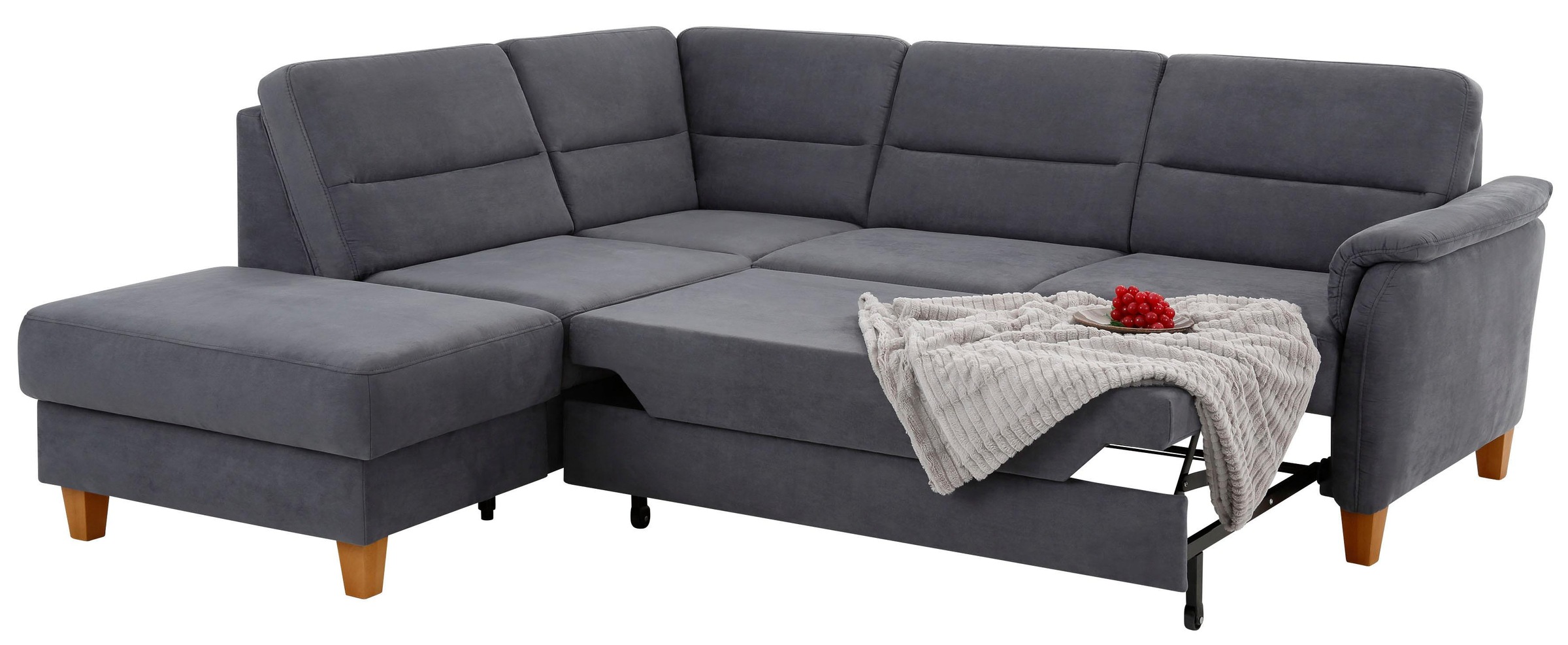 Home affaire Ecksofa »Palmera L-Form«, Federkern, wahlweise mit Bettfunktion und mit/ohne Stauraum