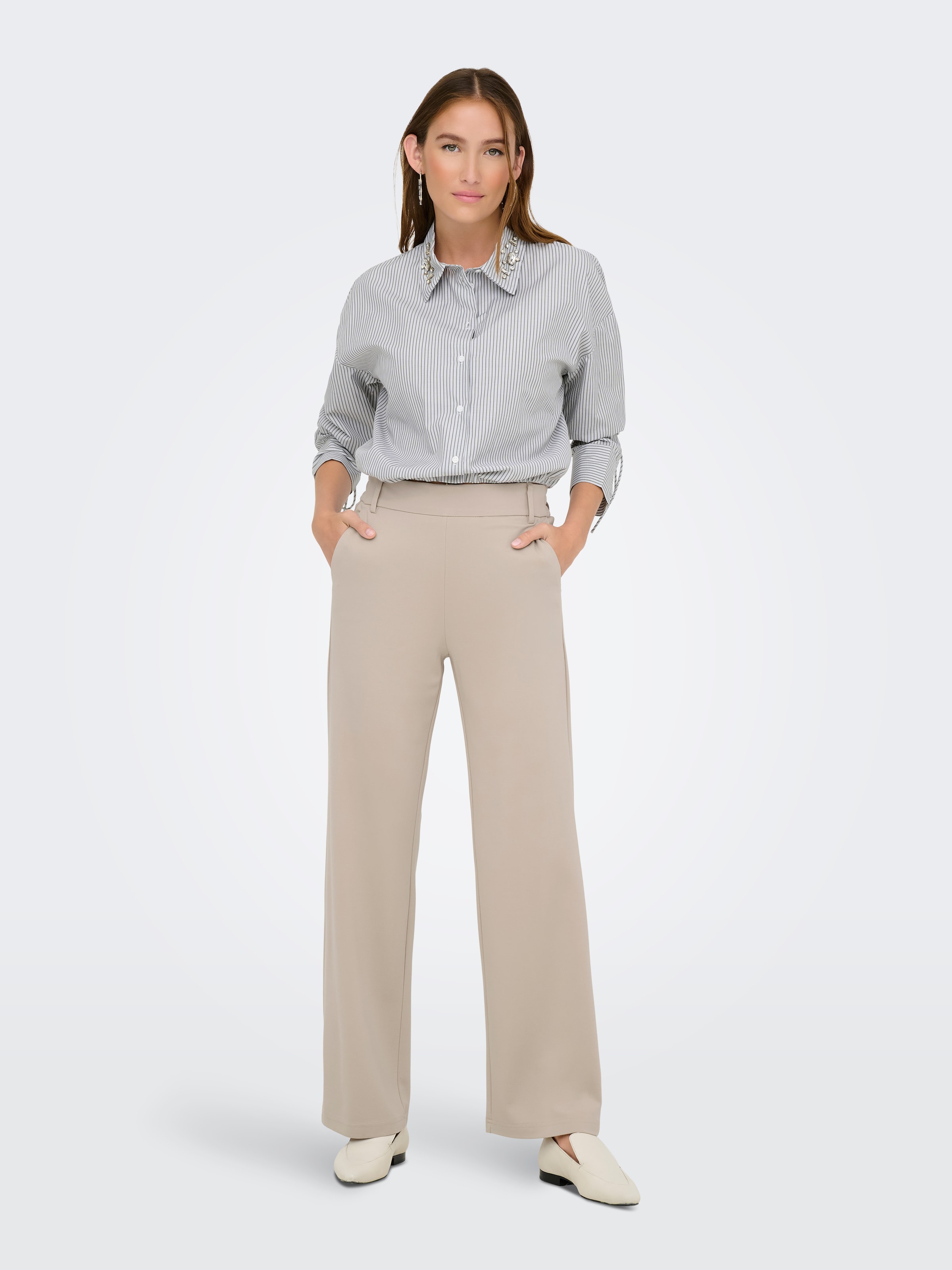 ONLY Anzughose »ONLPOPTRASH LIFE MW STRAIGHT PANT PNT«  Viskosemischung