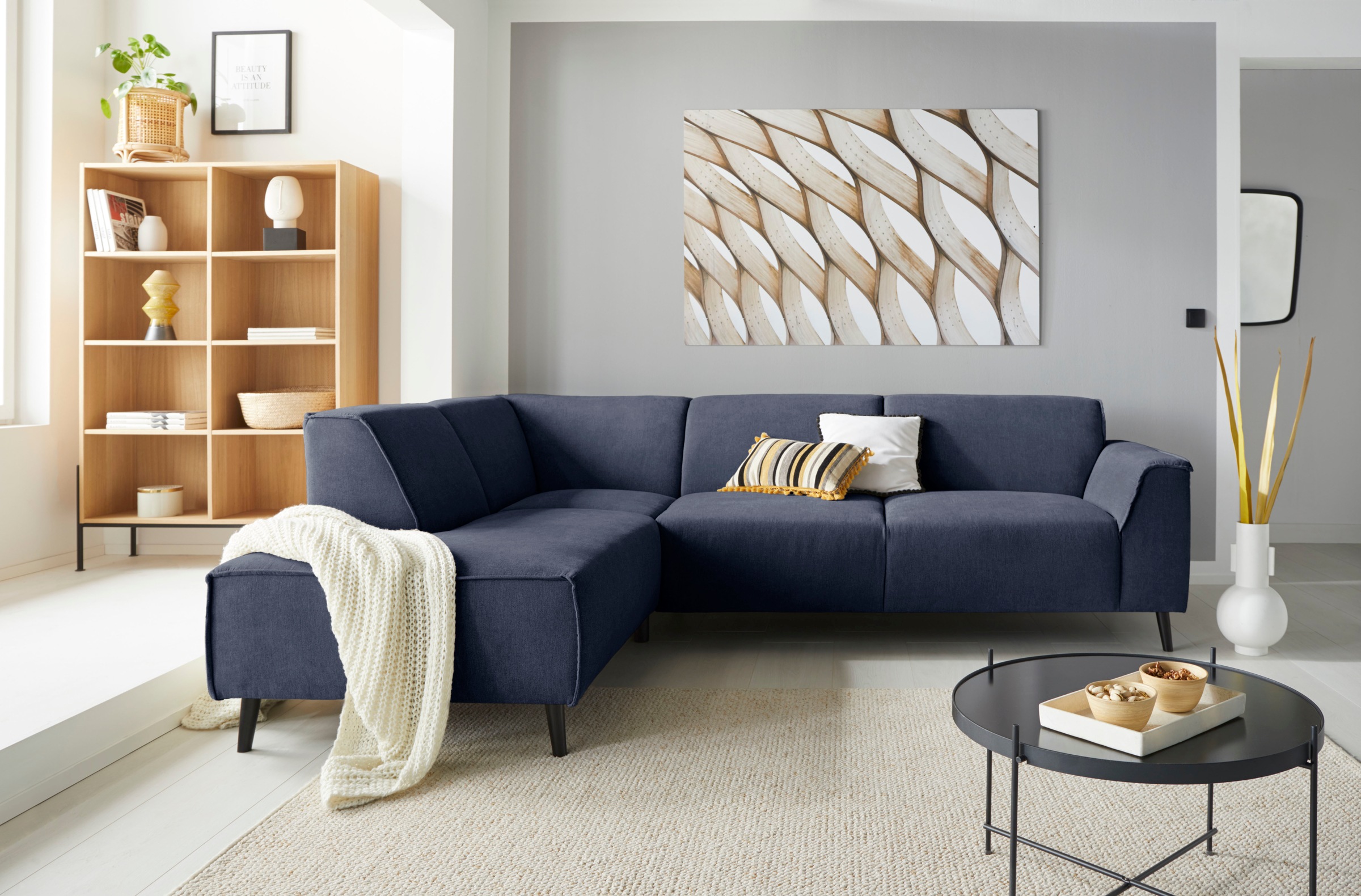 DOMO collection Ecksofa »Amora, bequem und zeitlos, L-Form«, mit Federkern günstig online kaufen