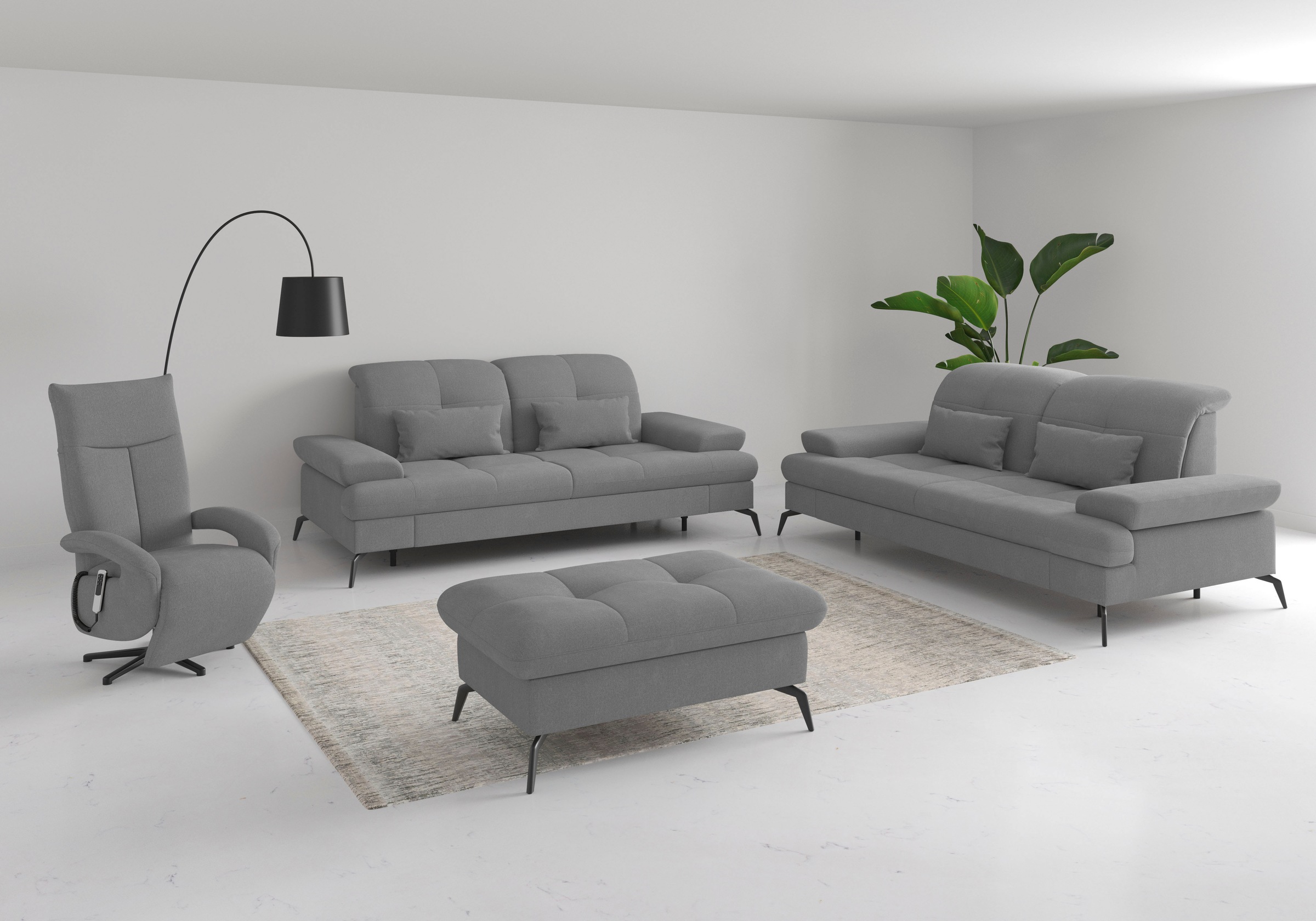 sit&more 3-Sitzer »Amica, inkl. Sitztiefenverstellung und Armteilverstellung«, wahlweise mit Kopfteilverstellung und Bettfunktion