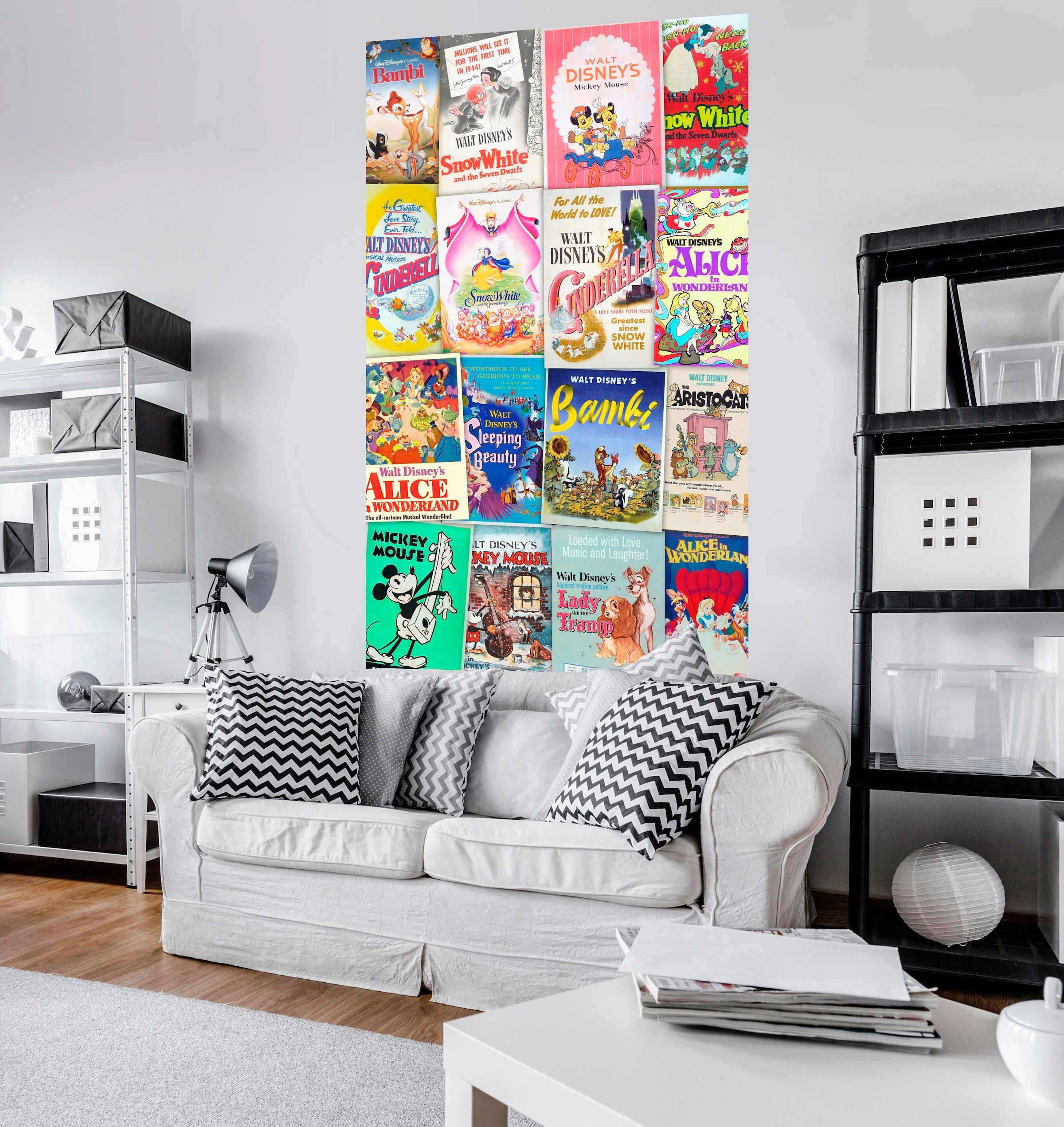 Komar Vliestapete »Digitaldruck Vlies -  Disney Movie Posters Retro Girls« bedruckt glatt Kinderzimmer