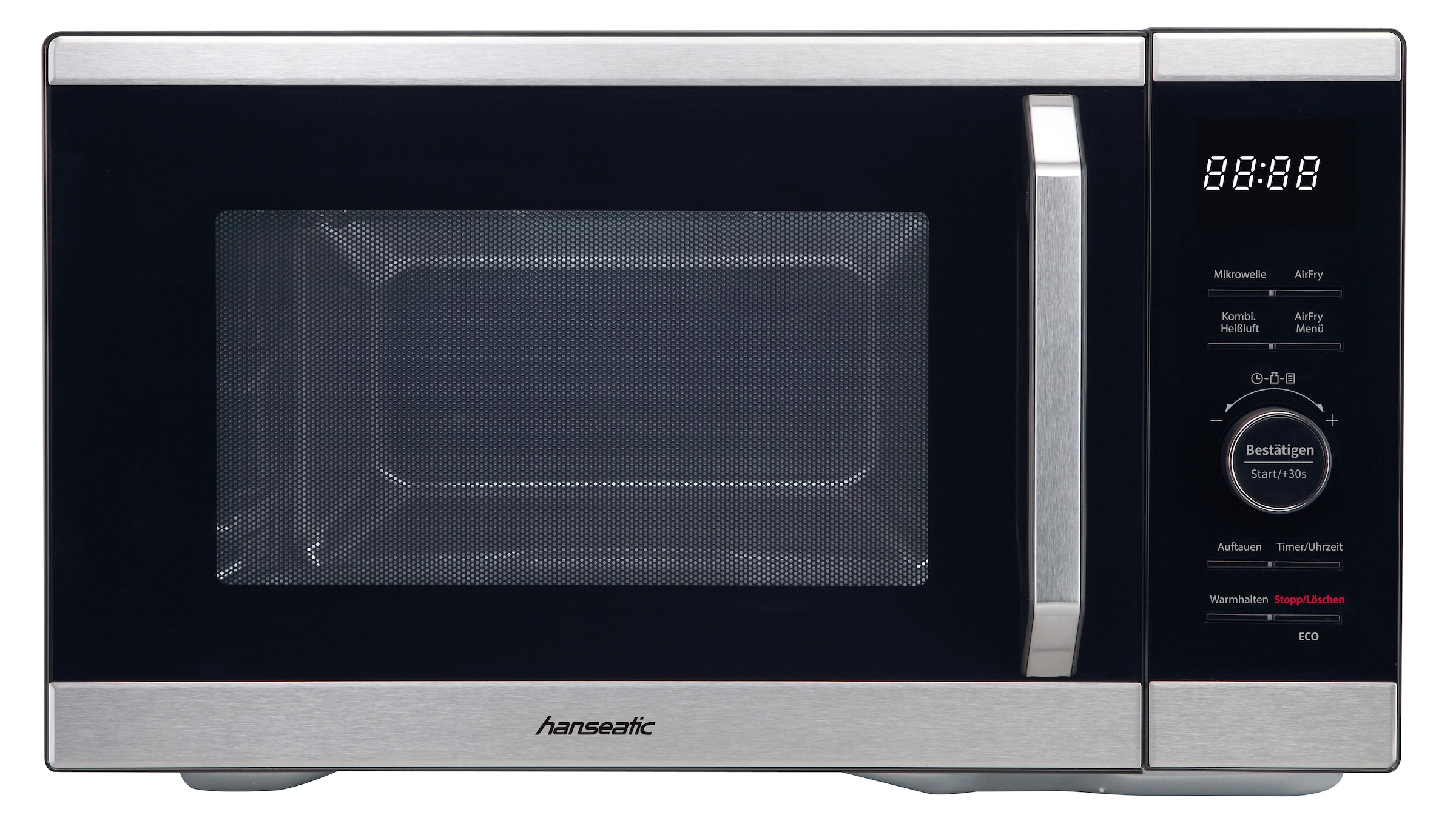 Hanseatic Mikrowelle »HM26SB3M«, Mikrowelle-Heißluft-Umluft, 1400 W, 3 in 1: Mikrowelle, Umluft und Heißluft, inkl. Grillkorb + Grillplatte